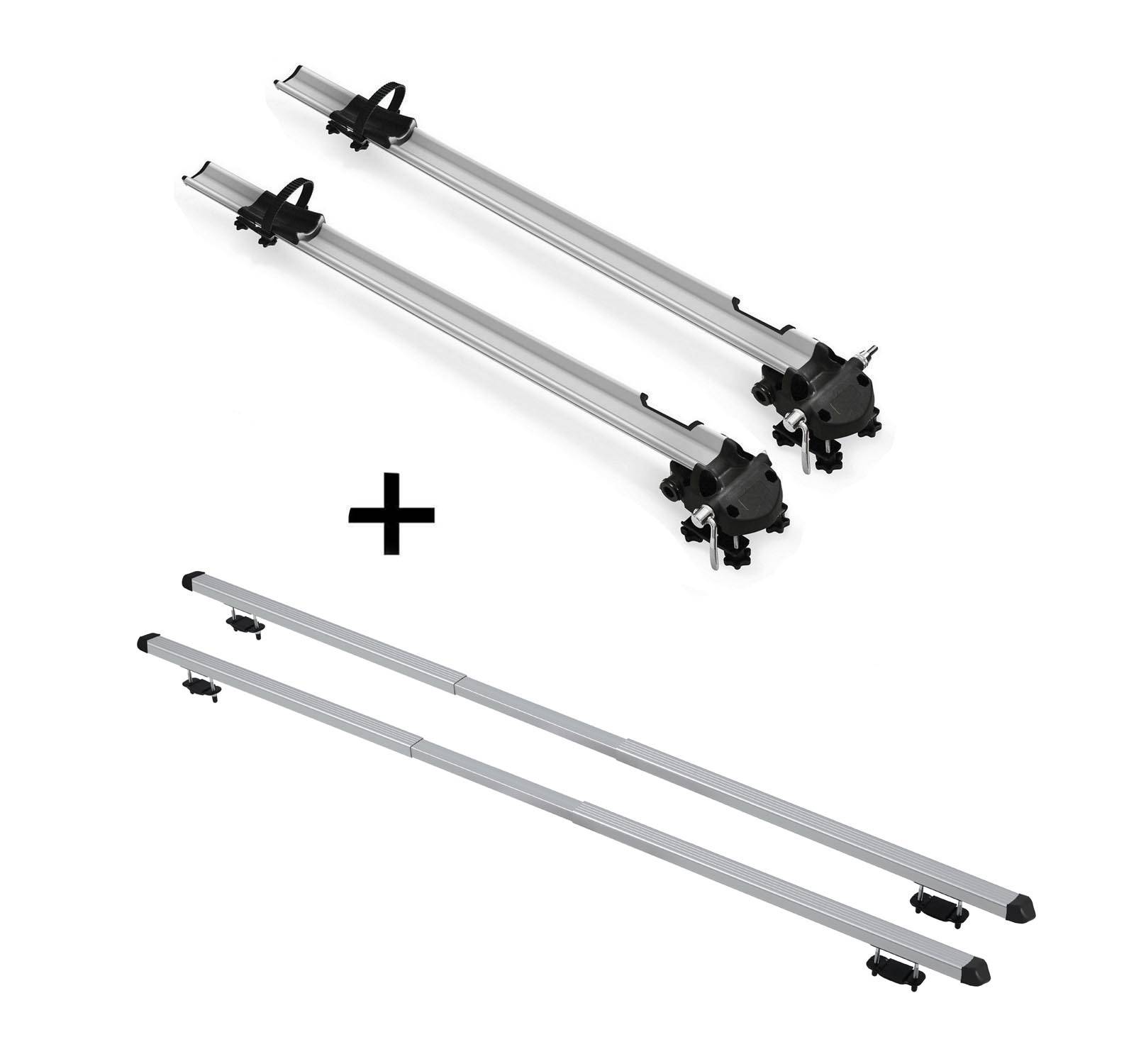 2x Fahrradträger Bike Pro + Dachträger RAPID kompatibel mit für VW Golf V (1K) Variant (5Türer) 07-10