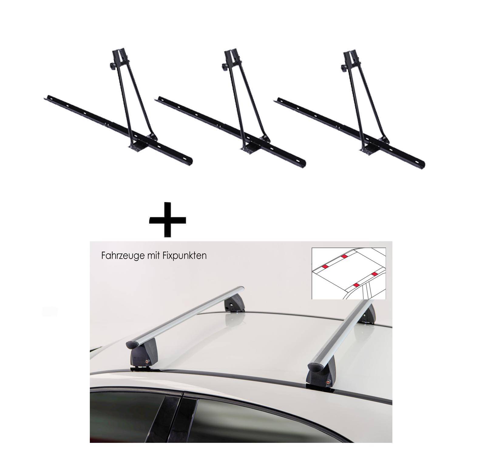 3x Fahrradträger ORION + Dachträger VDP Delta kompatibel mit für Opel/Vauxhall Combo (D) 2014-2018