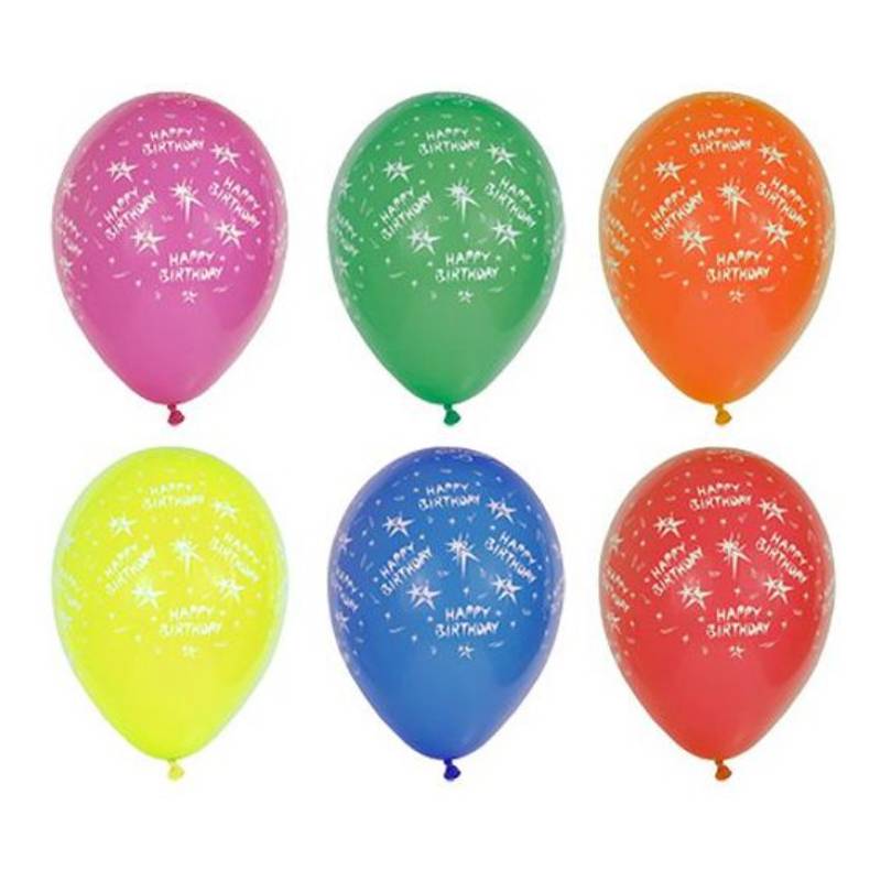 PAPSTAR Luftballons "Happy Birthday", farbig sortiert
