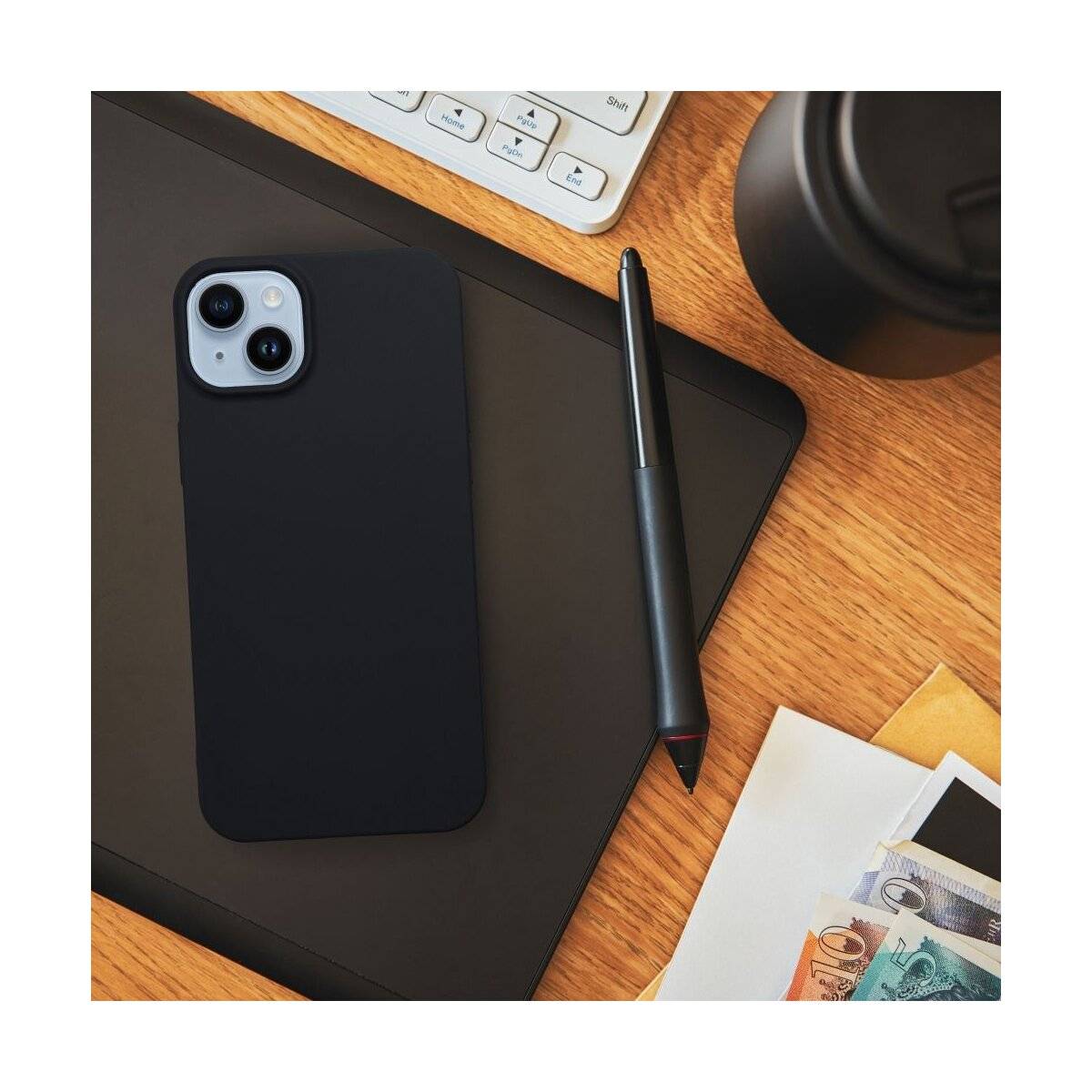 Silikon Hülle kompatibel mit Samsung Galaxy A54 5G Case TPU Soft Schwarz-Matt
