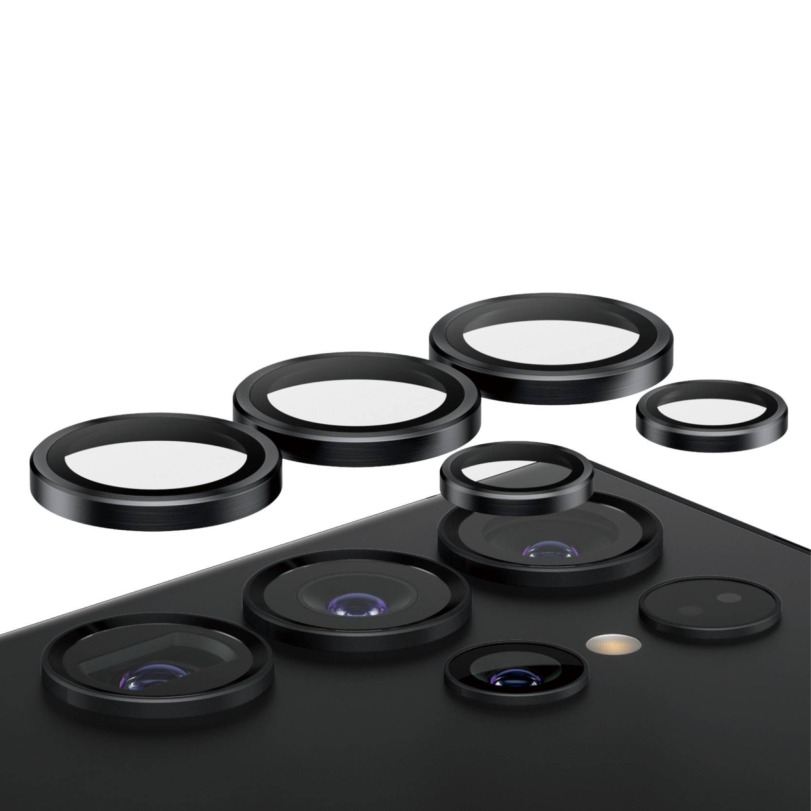Schutzglass Hoops Kameraschutz Samsung Galaxy S24 Ultra – schwarzem Rahmen
