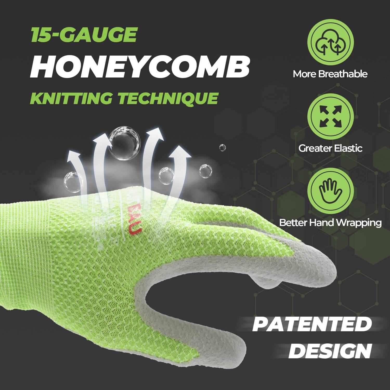 Mustbau Arbeitshandschuhe 6 Pack,Gartenhandschuhe Montagehandschuhe, Wiederverwendbar, Größe:S