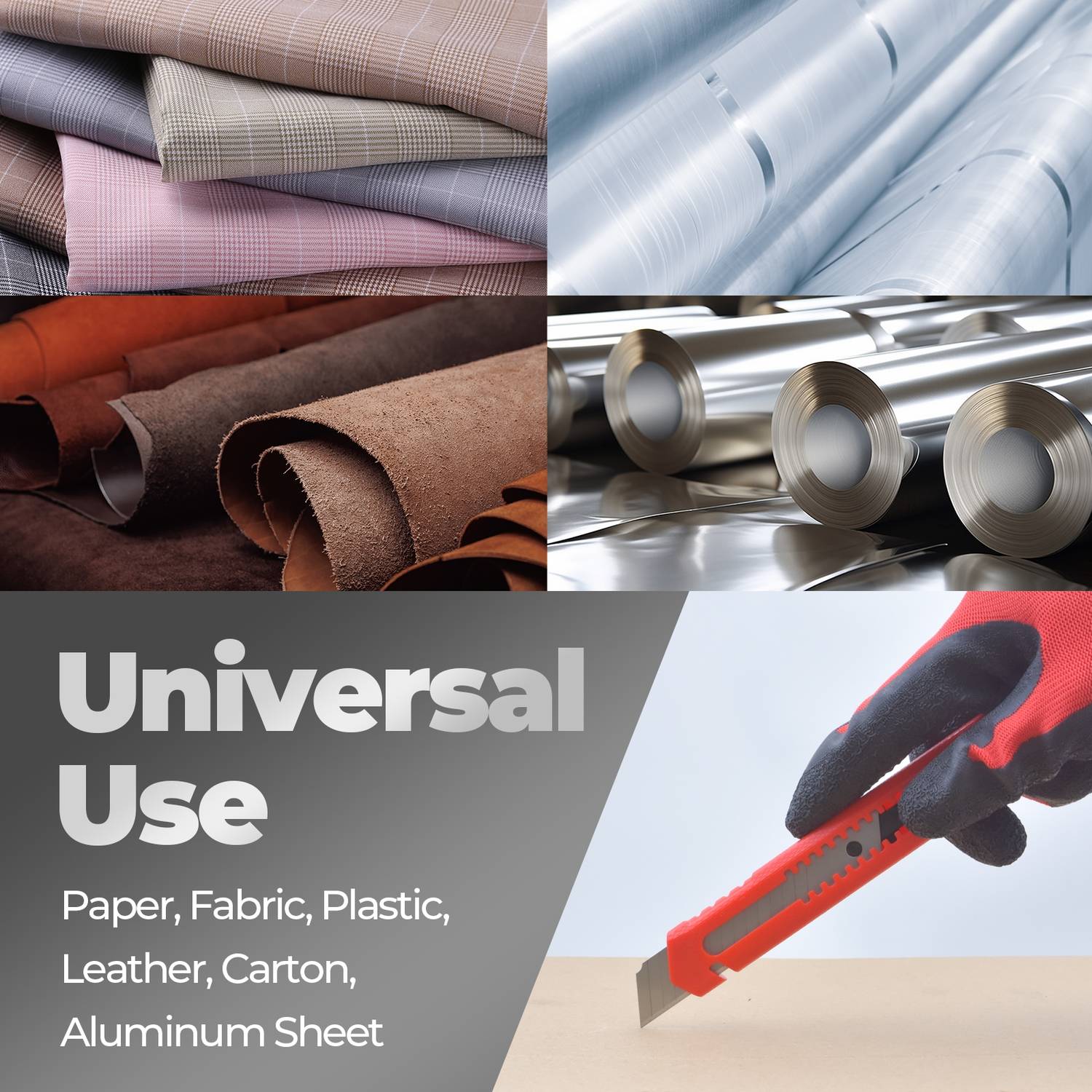 Mustbau 4 Stücke Taschenmesser Klappmesser Cuttermesser mit 40 zusätzlichen SK4 Klingen