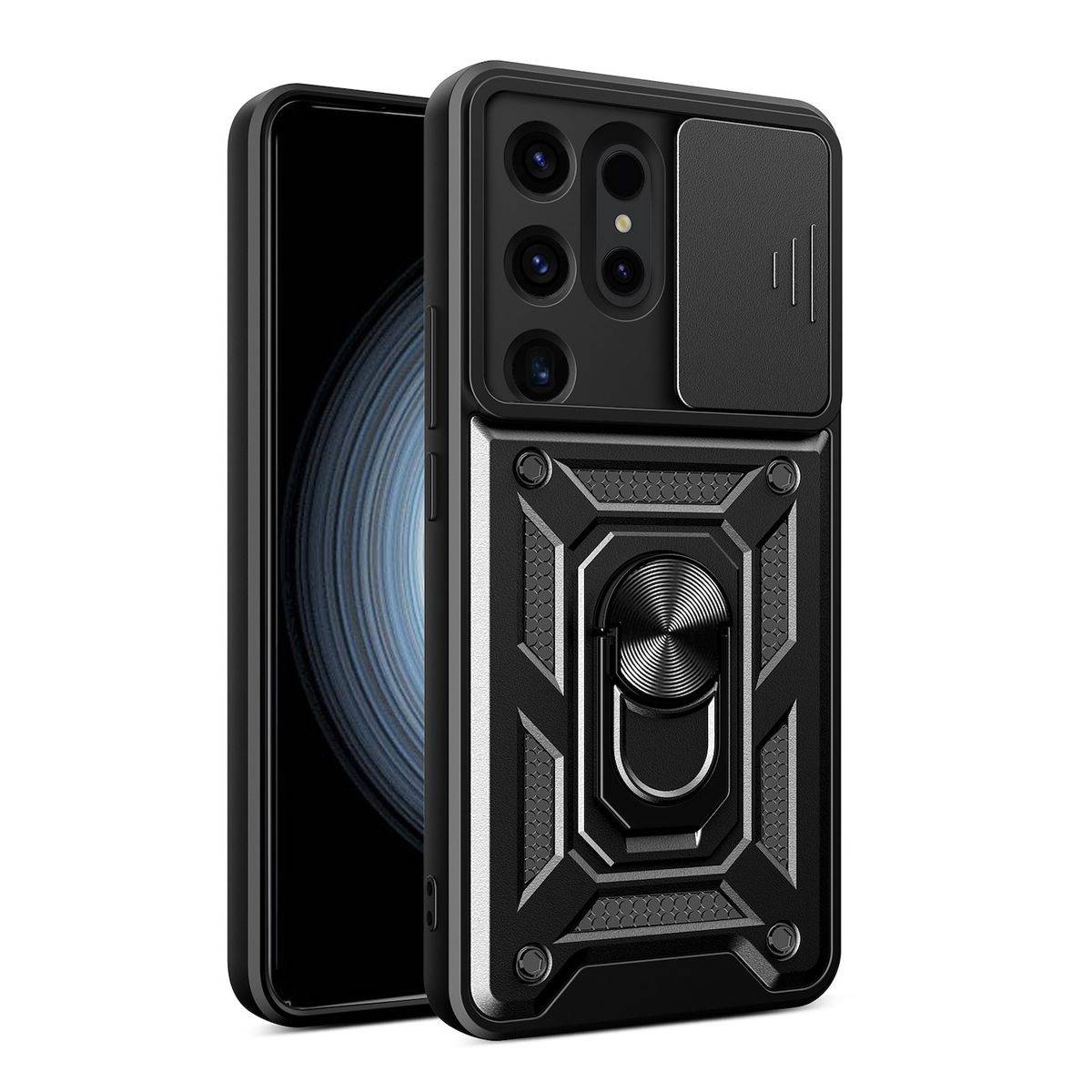 Für Samsung Galaxy S24 Ultra TPU Magnet Ring Kamera Cover Handy Hülle
