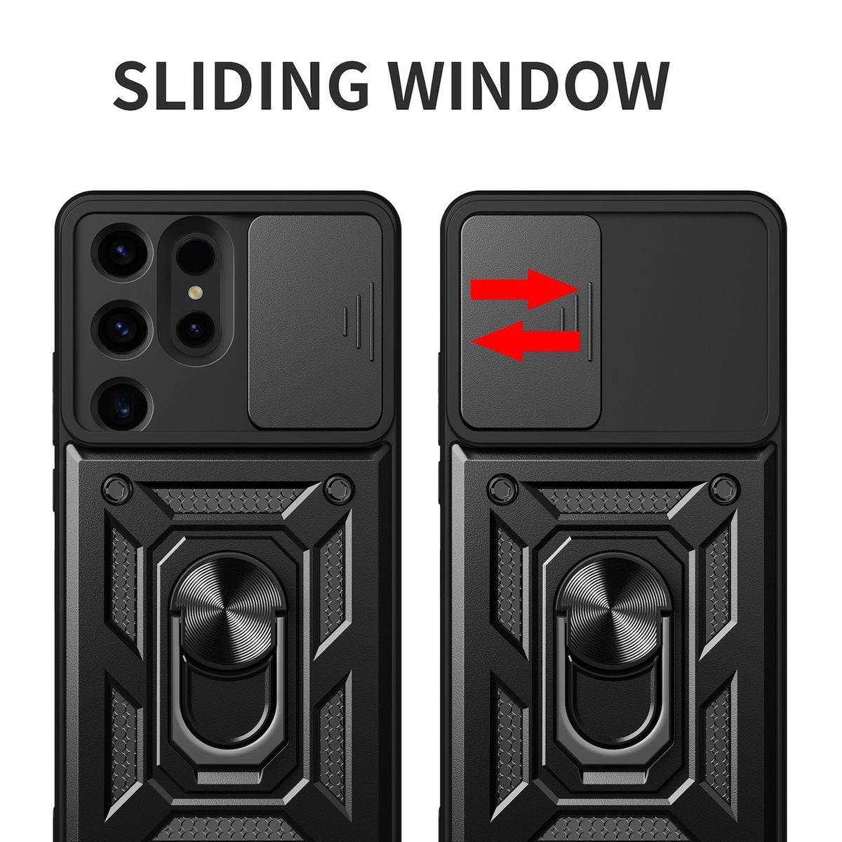 Für Samsung Galaxy S24 Ultra TPU Magnet Ring Kamera Cover Handy Hülle