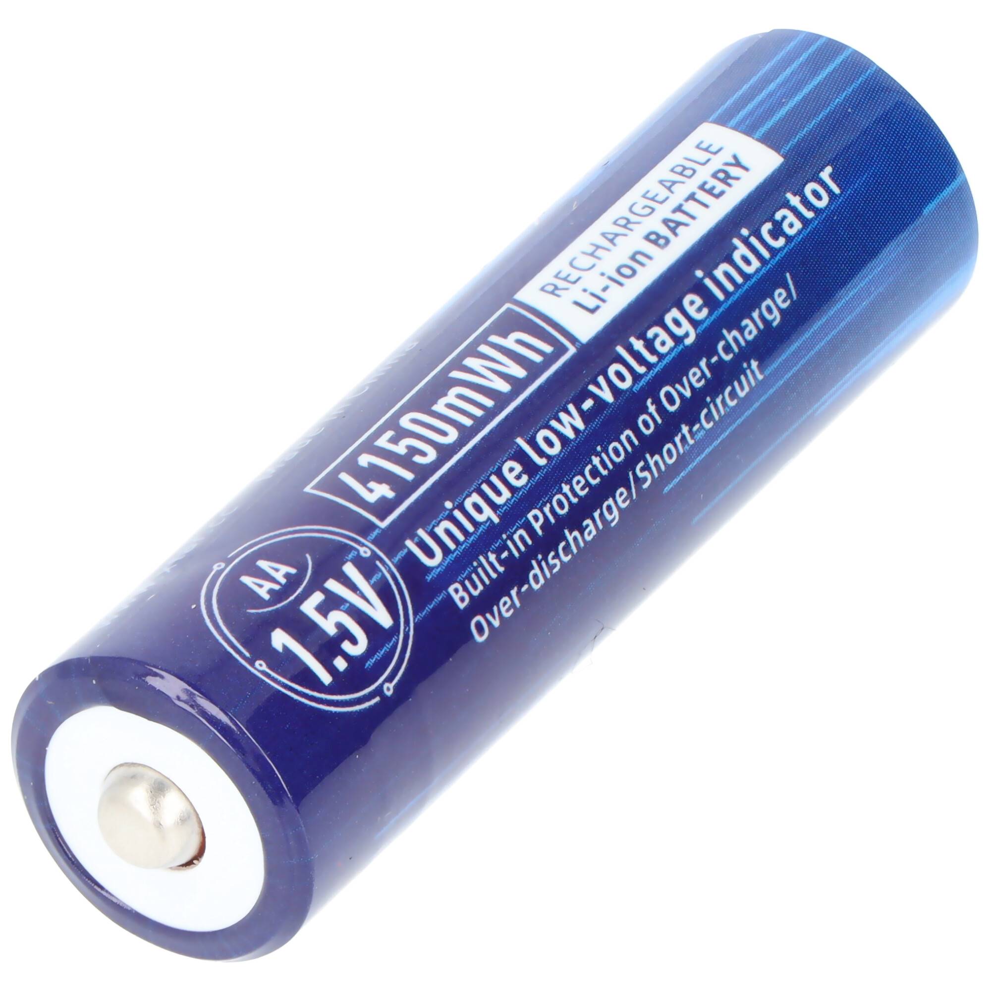 XTAR AA 1,5V 4150mWh 2500mAh Lithium Ionen Akku 50,3x14,3mm, konstant hohe Spannung, besonders geeignet für Wildkameras,