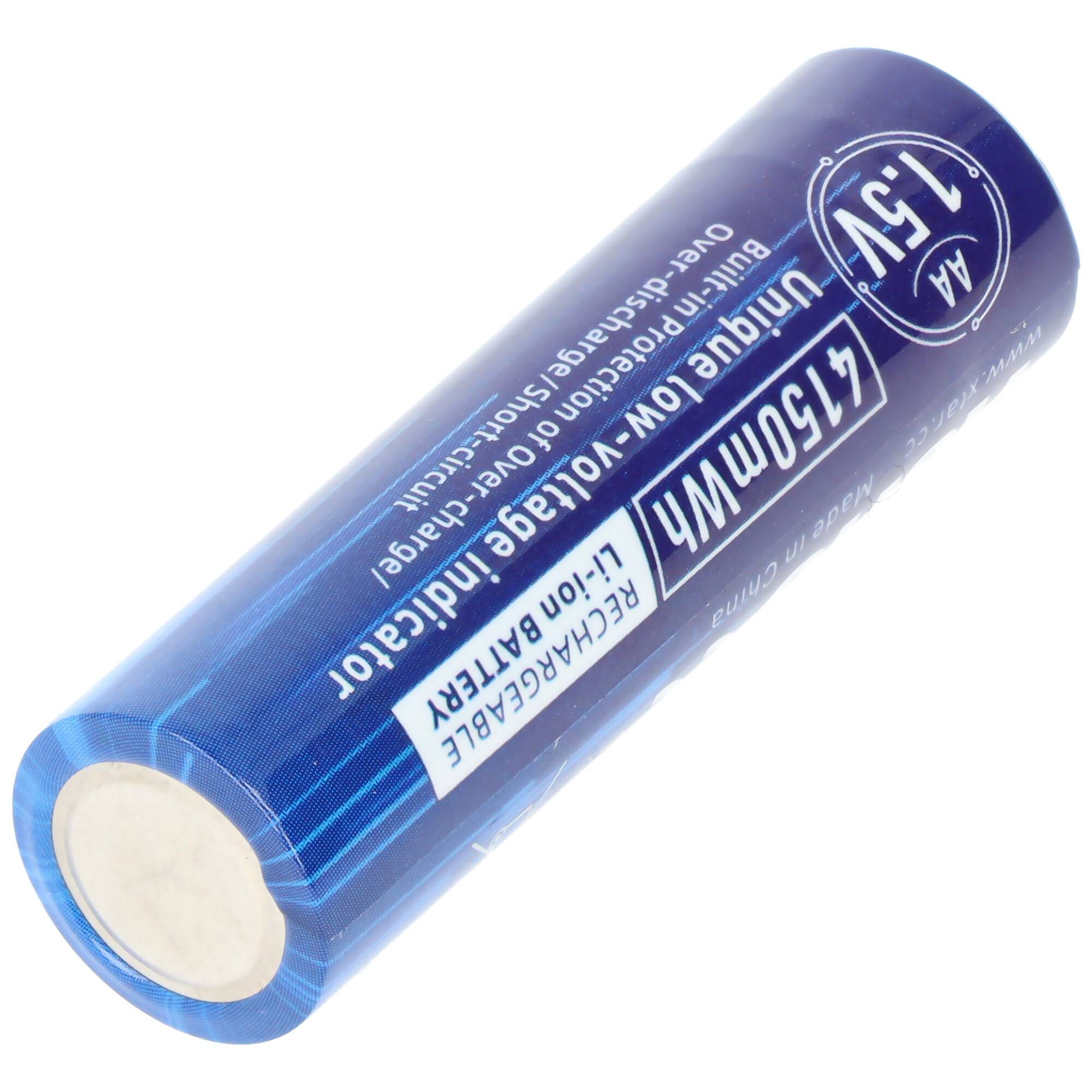 XTAR AA 1,5V 4150mWh 2500mAh Lithium Ionen Akku 50,3x14,3mm, konstant hohe Spannung, besonders geeignet für Wildkameras,
