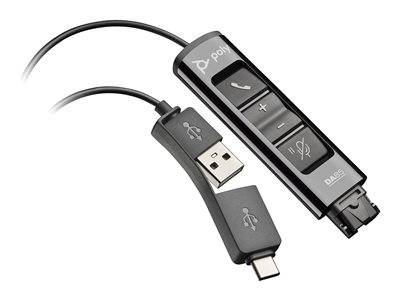HP Poly DA85 USB to QD Adapter Eingabe / Ausgabe Kopfhörer & Headsets