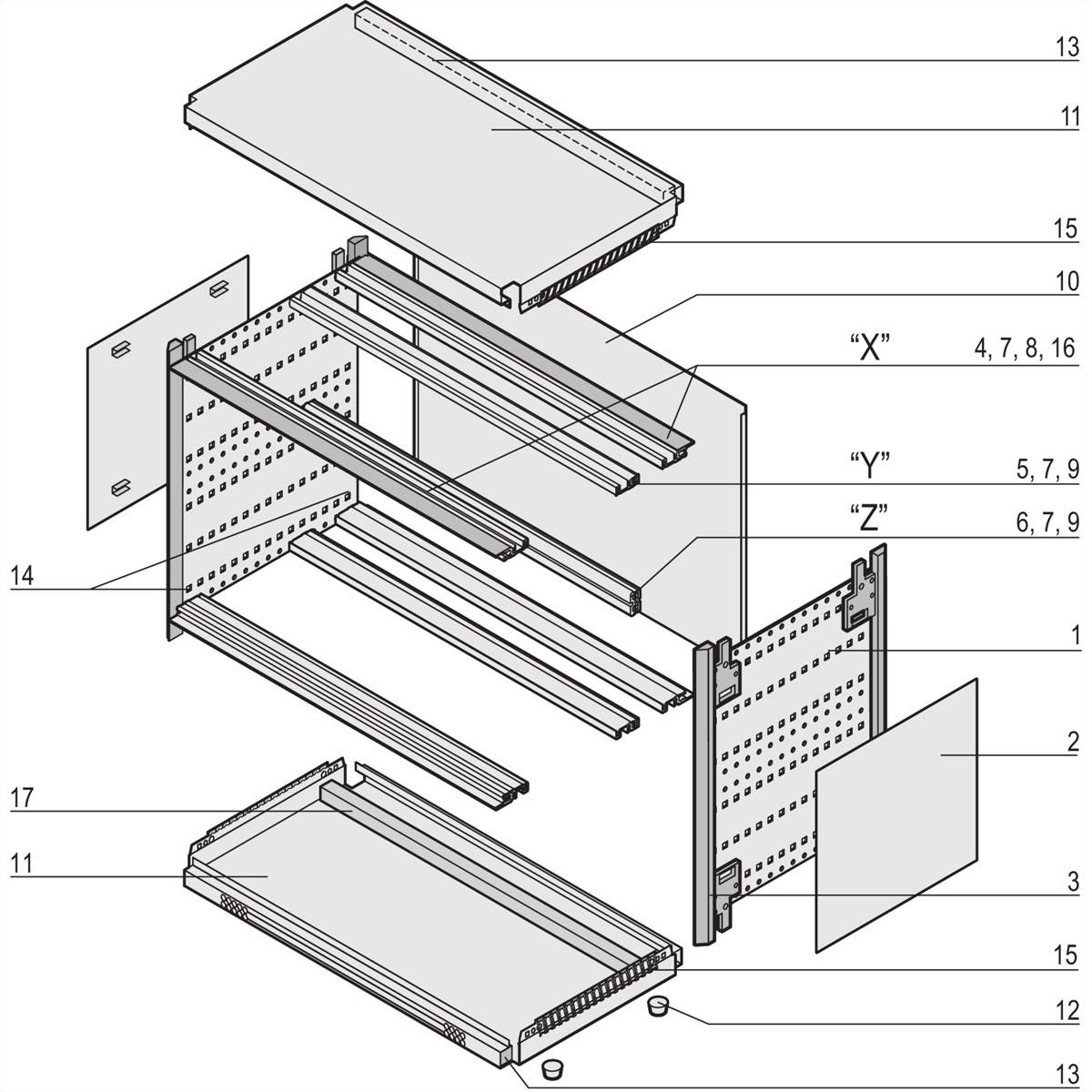 SCHROFF ratiopacPRO air Komplettgehäuse - RAT.PRO AIR 6/7HE 84TE 375T