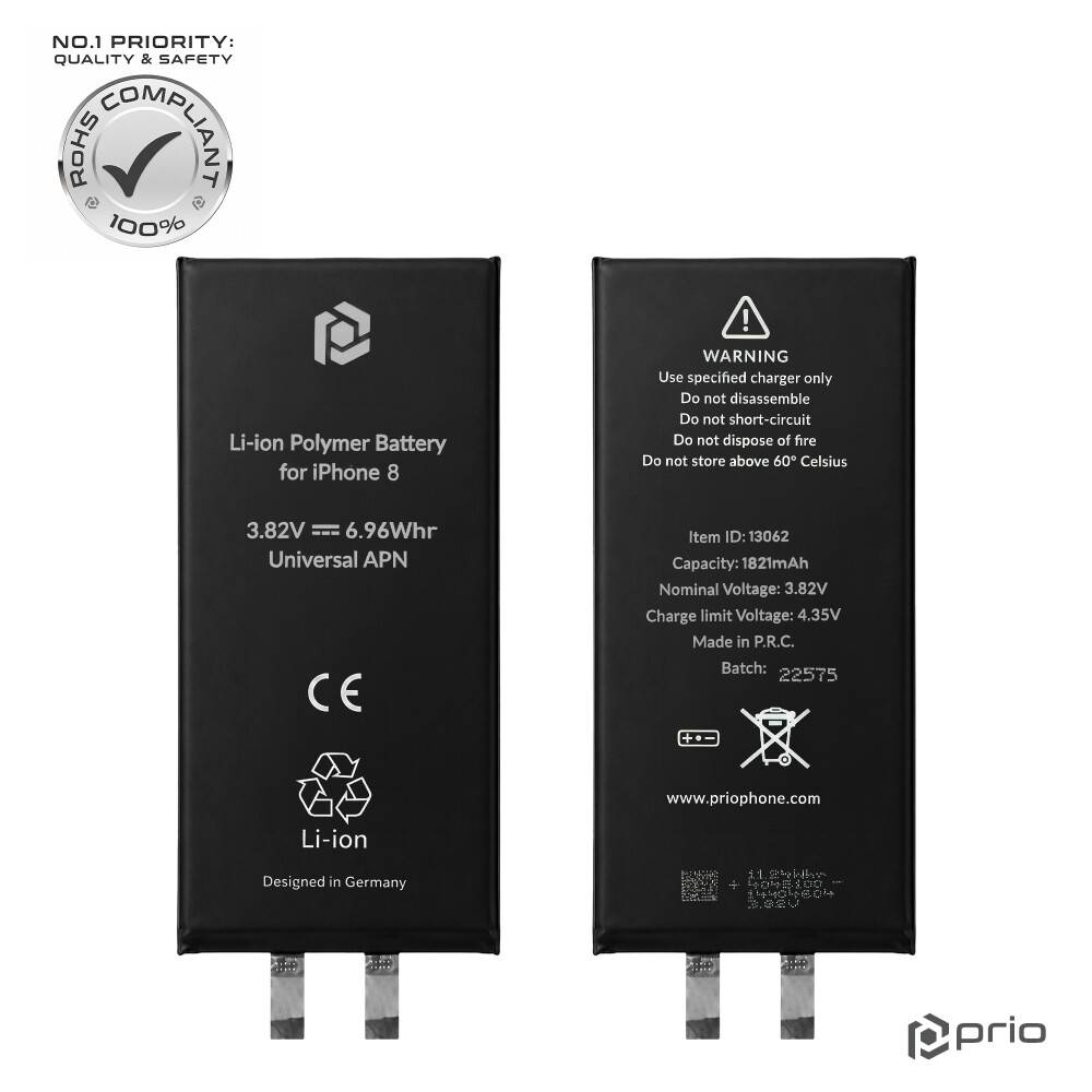 prio Akku / Batterie für iPhone 8 (ohne Flex-Kabel)