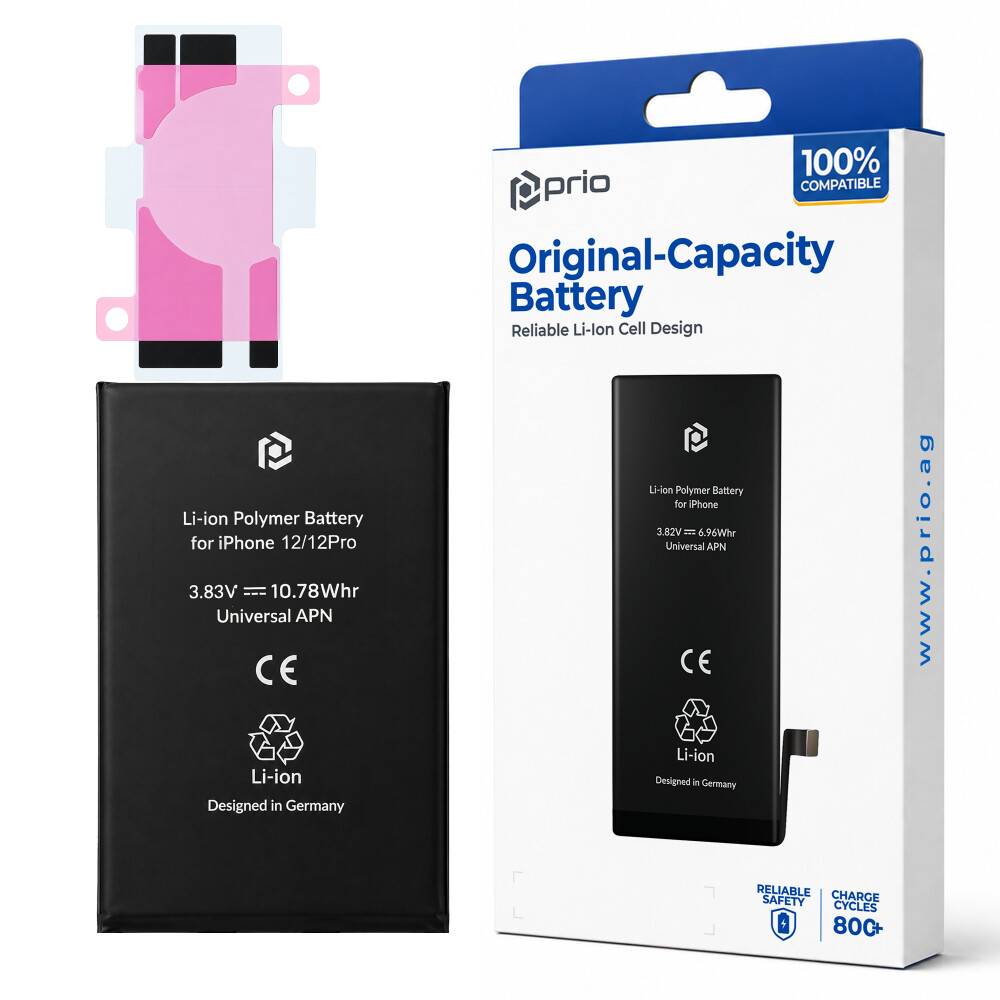 prio Batteriezelle / Akku für iPhone 12 / 12 Pro (ohne Flex-Kabel)