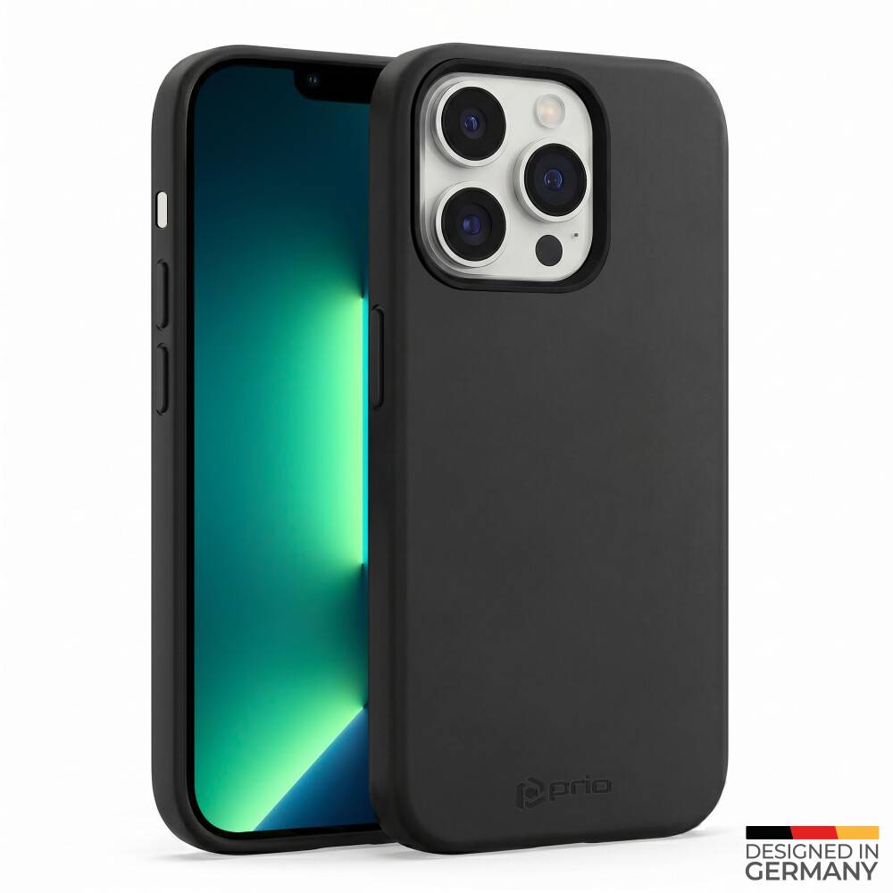 prio Silikonschutzhülle für iPhone 13 Pro Max schwarz