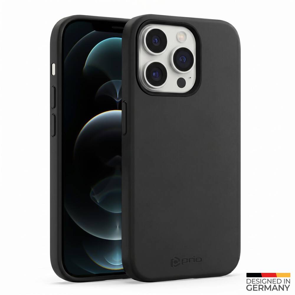 prio Silikonschutzhülle für iPhone 12 Pro Max schwarz