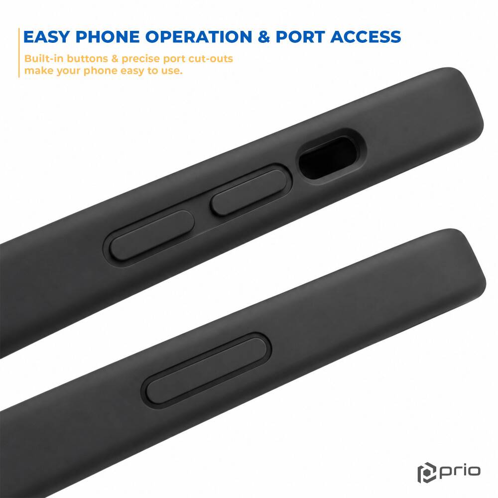 prio Silikonschutzhülle für iPhone 14 Pro Max schwarz