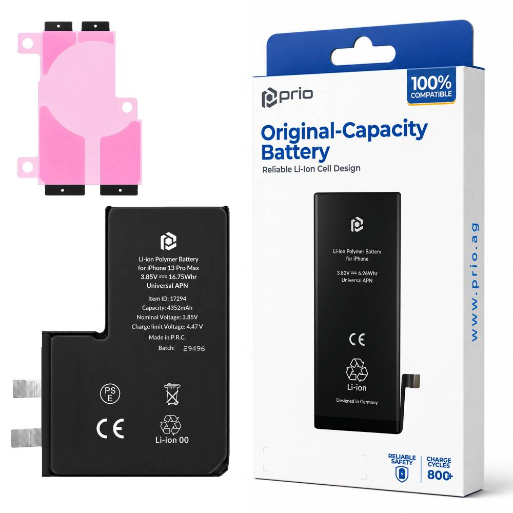 prio Akkuzelle für iPhone 13 Pro Max (ohne Flex-Kabel)