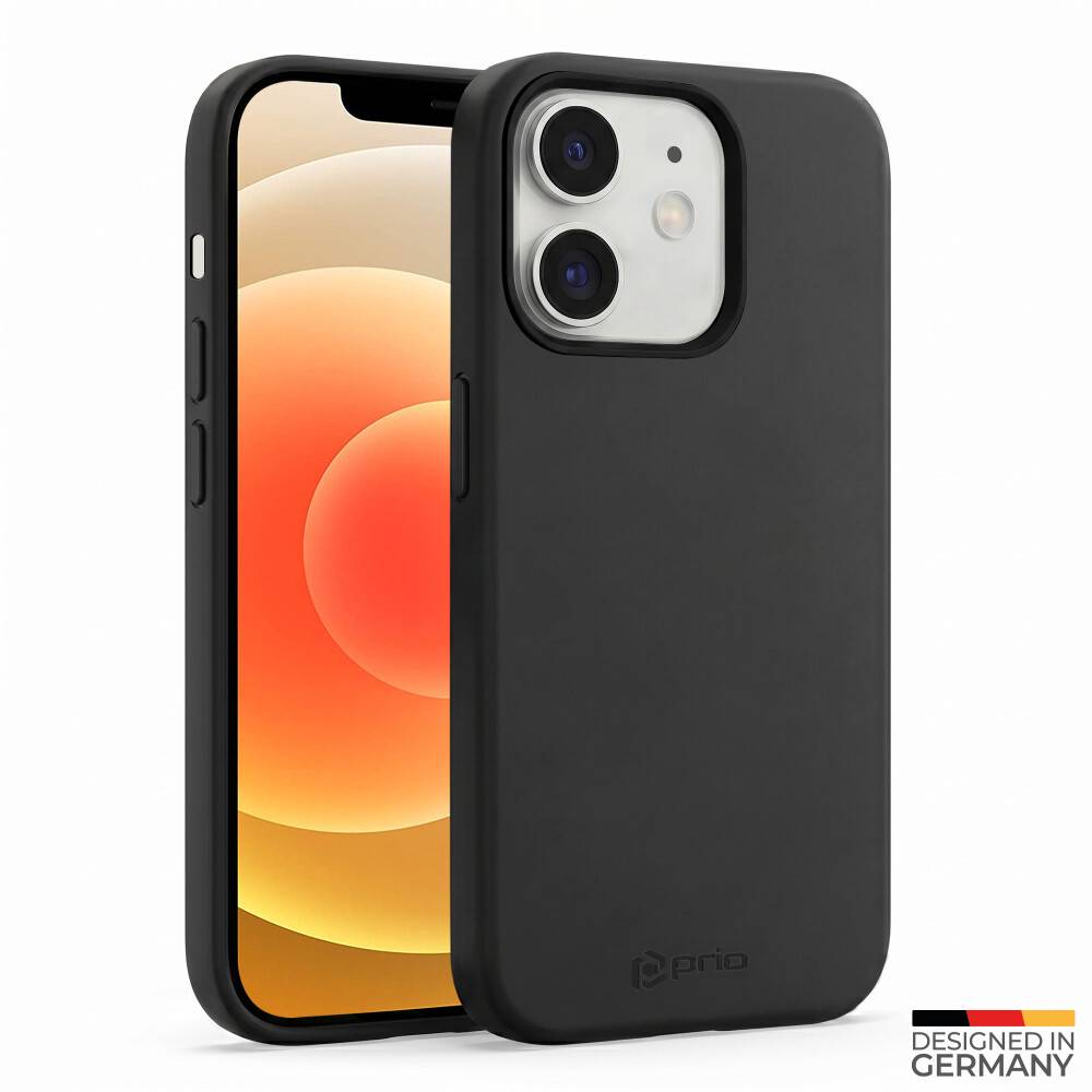 prio Silikonschutzhülle für iPhone 12 mini schwarz