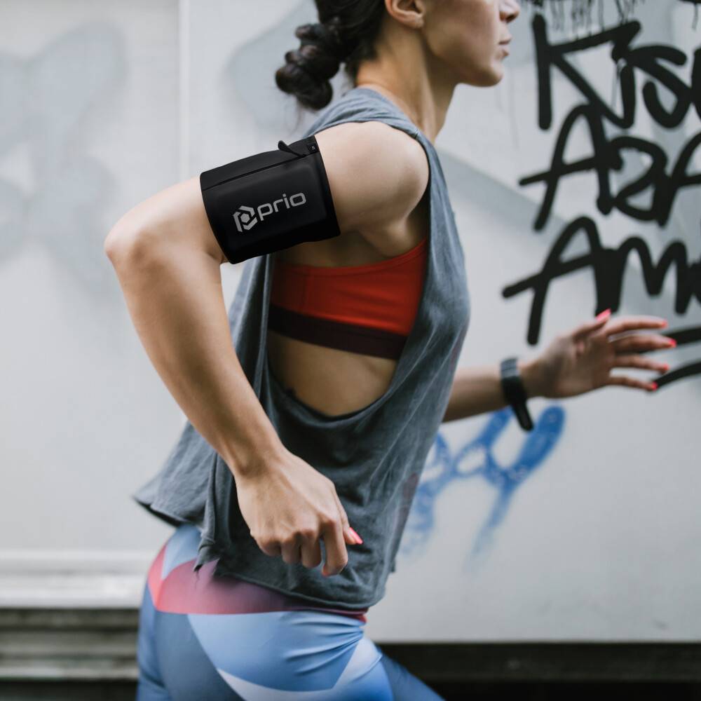 prio Sports Handy-Armband / Armtasche (XL) Schwarz