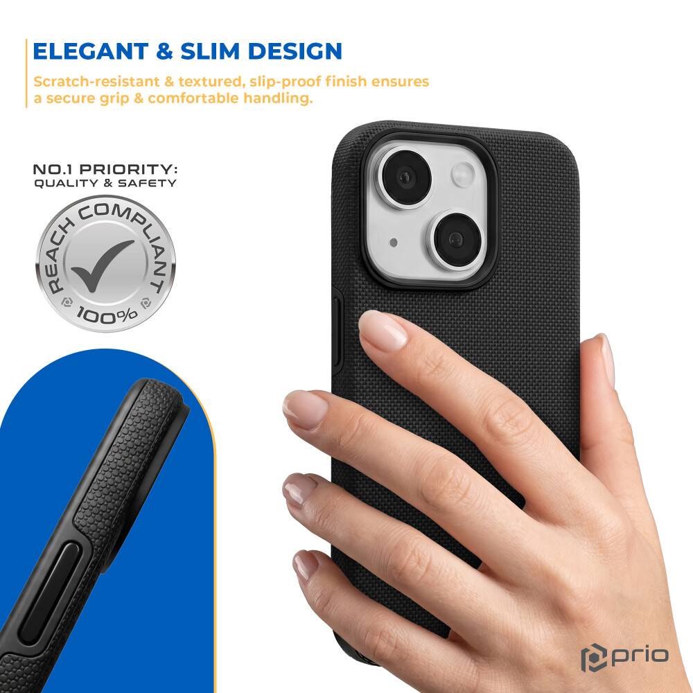 prio Protective Cover for iPhone 15 Plus/14 Plus (6.7in) black