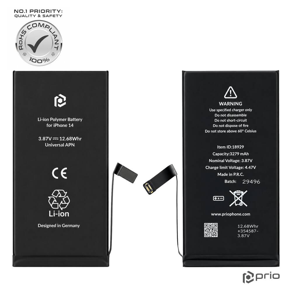 Prio Akku für iPhone 14 (Universeller APN)