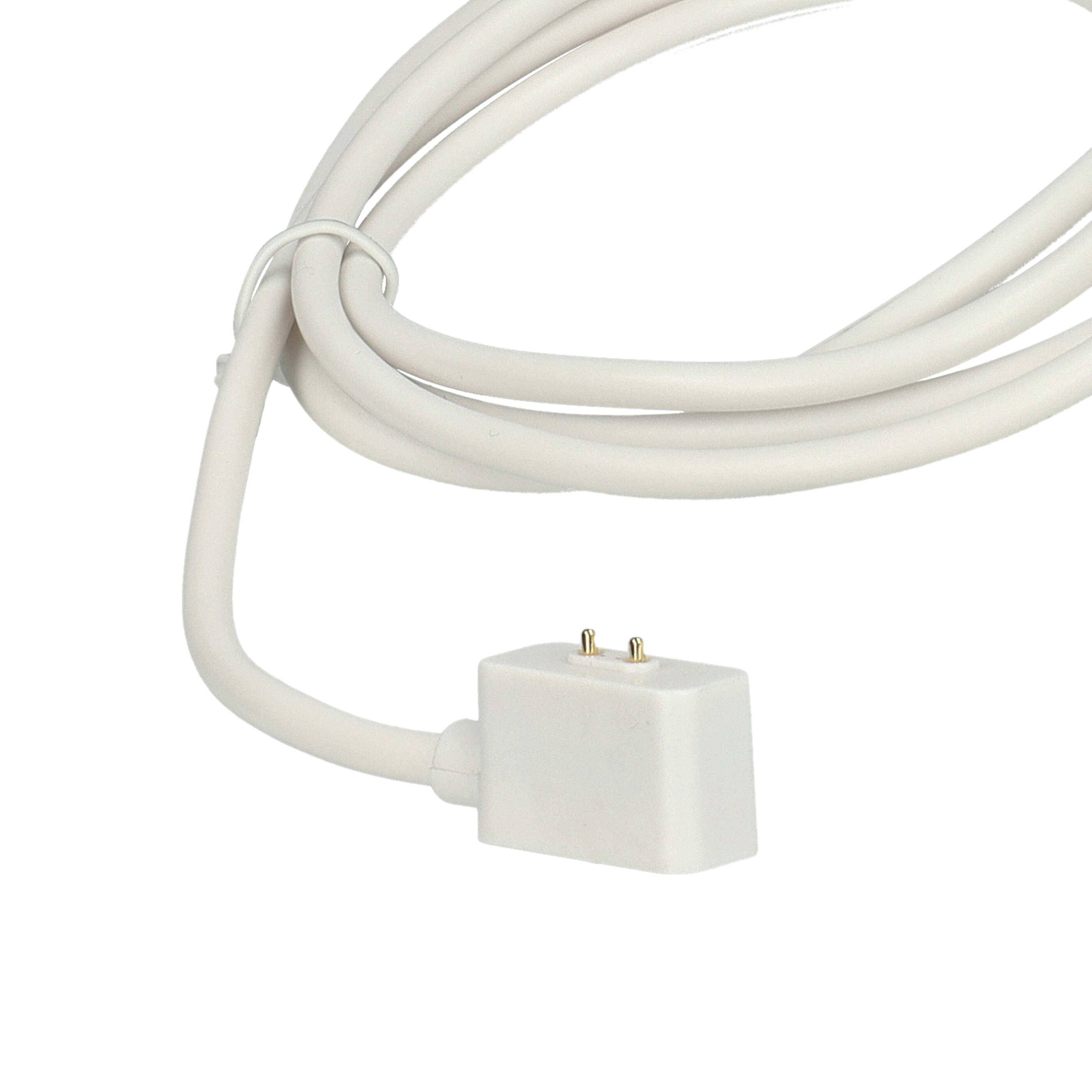 vhbw USB Ladekabel kompatibel mit Xiaomi Mi Band 8, Redmi Band 2 Smartwatch Fitnesstracker - Ladestation Weiß, magnetisch, 100 cm