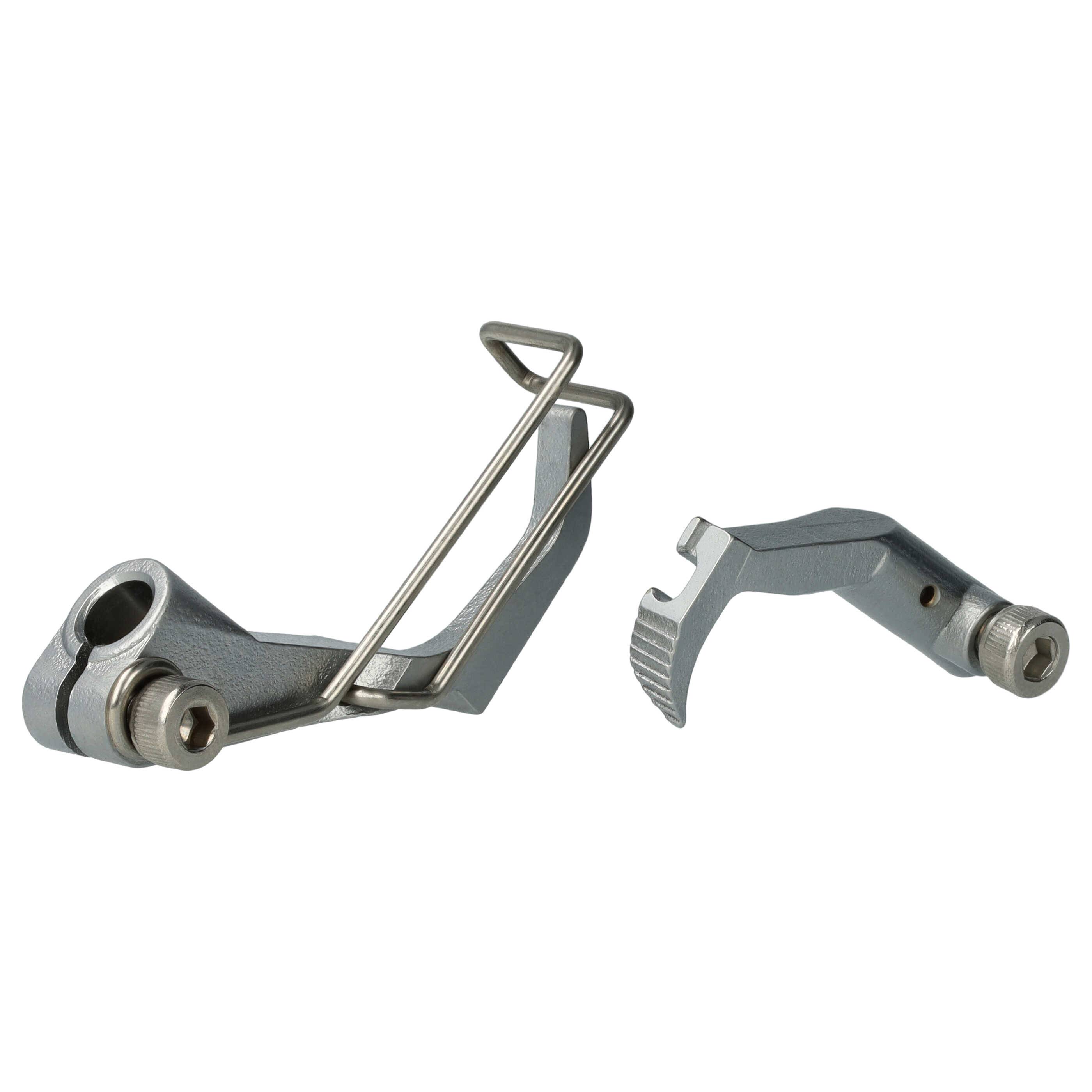 vhbw rechter Reißverschlussfuß kompatibel mit Juki LU-1509N, LU-2216N, LU-2210, LU-2212N, LU-1511N, LU-1521N Industrienähmaschine