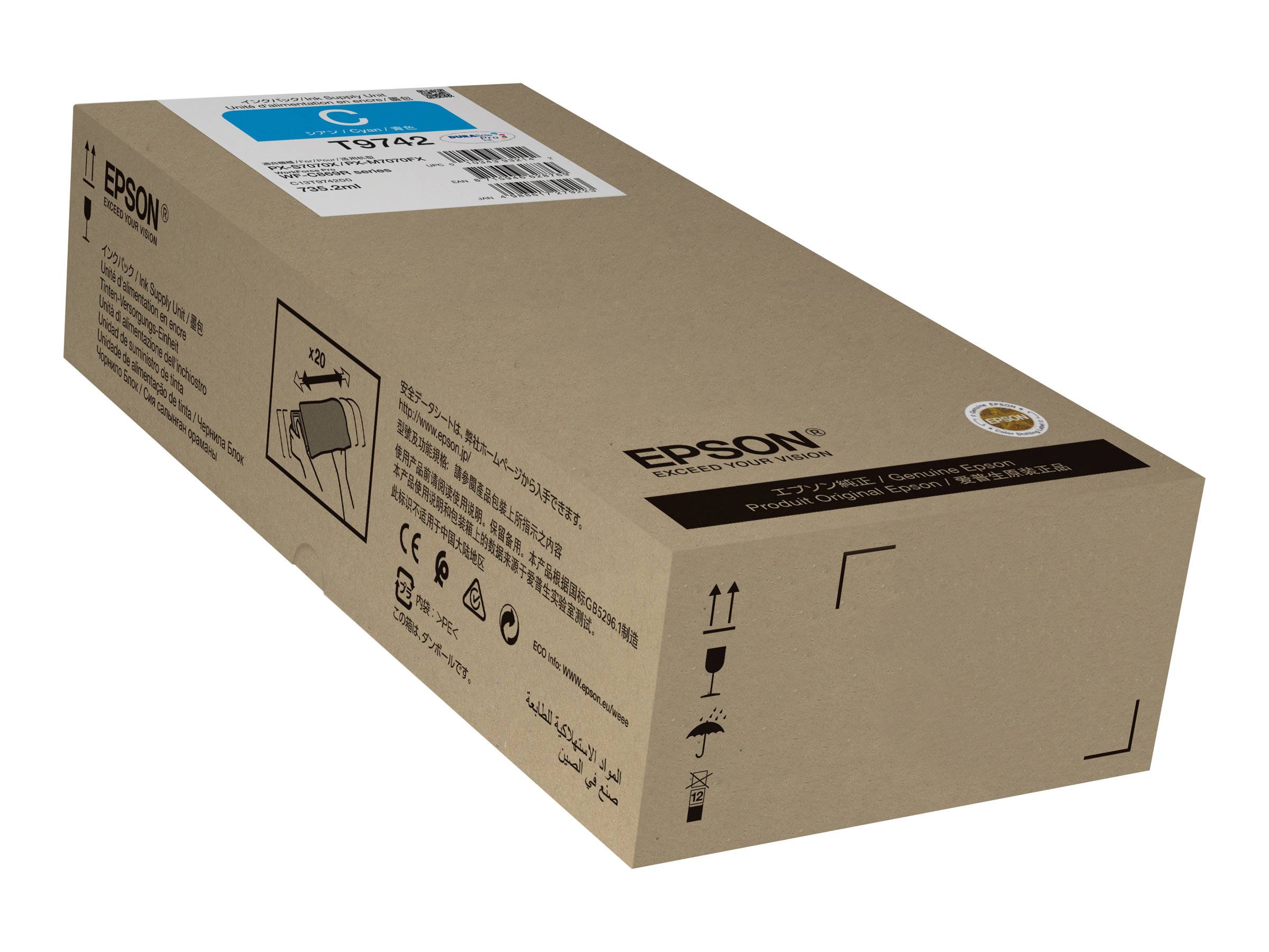 Epson T9742 - Größe XXL - Cyan - original - Tinten-Packung