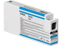 Epson T842 Tintenpatrone Cyan in Produktverpackung, weiß mit blauen Akzenten und Beschriftung.