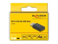 DeLOCK 12772, Kabellos, USB, WLAN, Wi-Fi 6 (802.11ax), 1775 Mbit/s, Schwarz
