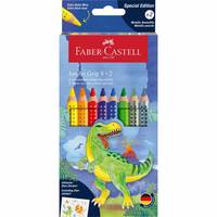 FABER-CASTELL - Buntstift Jumbo Grip Dino 8+2 Kartonetui 5er