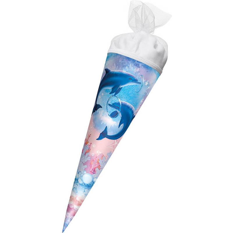 ROTH Geschwister-Schultüte "Delfine", rund, 350 mm