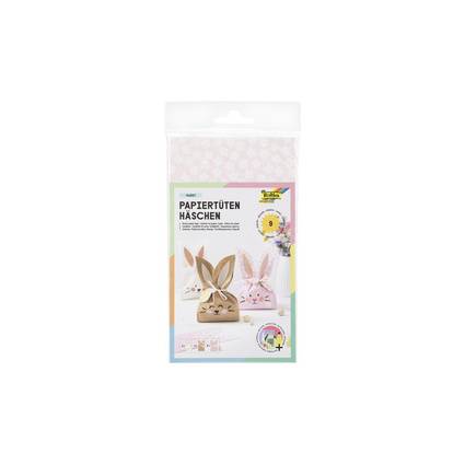 Packung des Bastelsets „Papiertüten Häschen