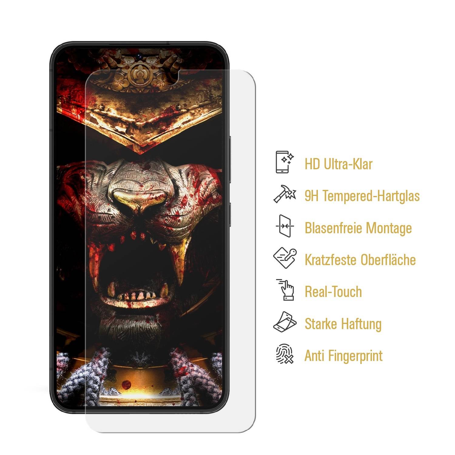 5x 9H Panzerhartglas für Samsung Galaxy S24 3D KLAR Displayschutz Schutzglas Schuzfolie ECHTES TEMPERED Panzerglas Panzerfolie