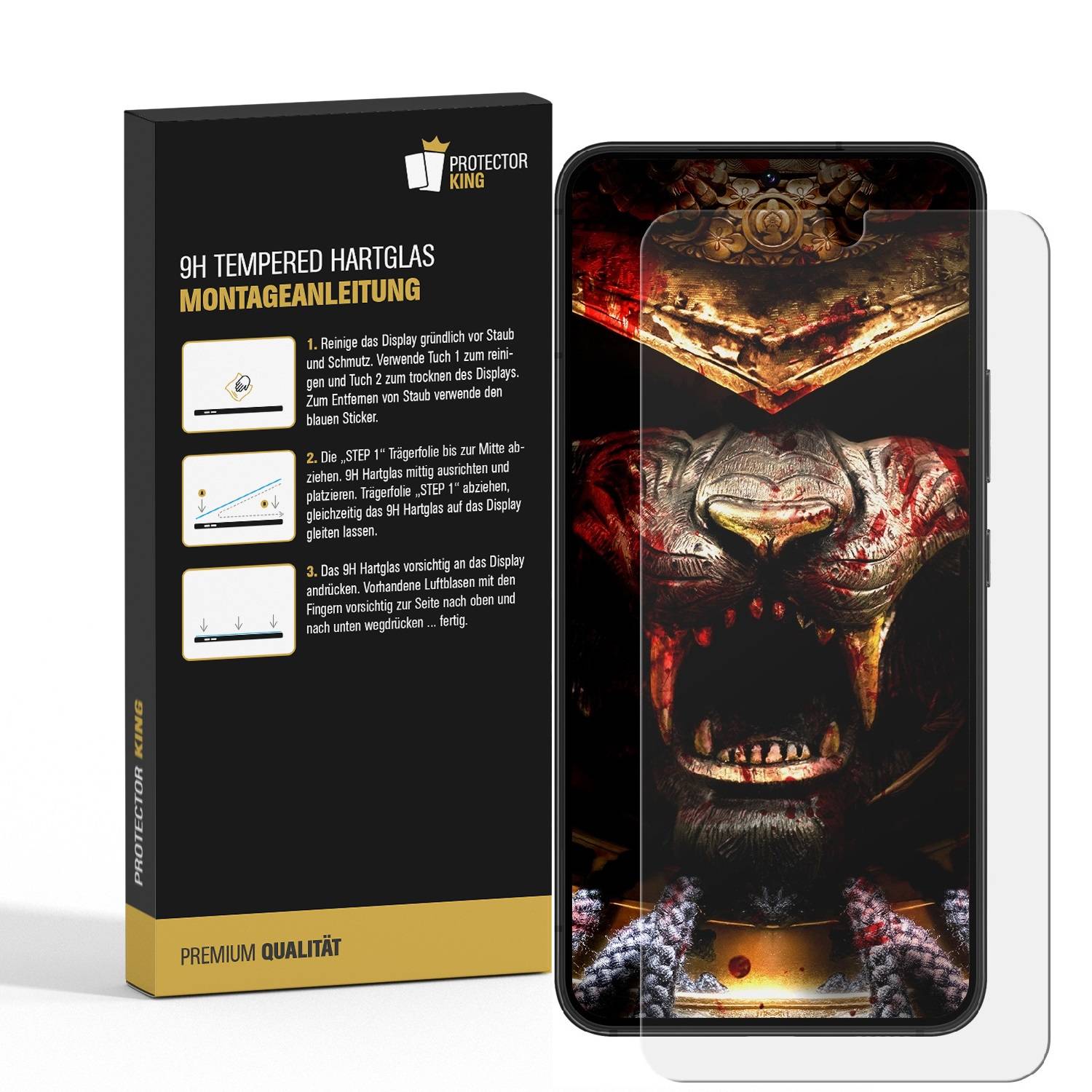 3x 9H Panzerhartglas für Samsung Galaxy S24 3D KLAR Displayschutz Schutzglas Schuzfolie ECHTES TEMPERED Panzerglas Panzerfolie