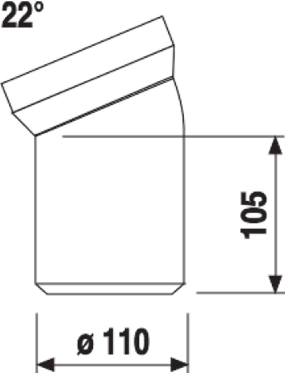 Sanit WC-Anschlussbogen 22° DN 100