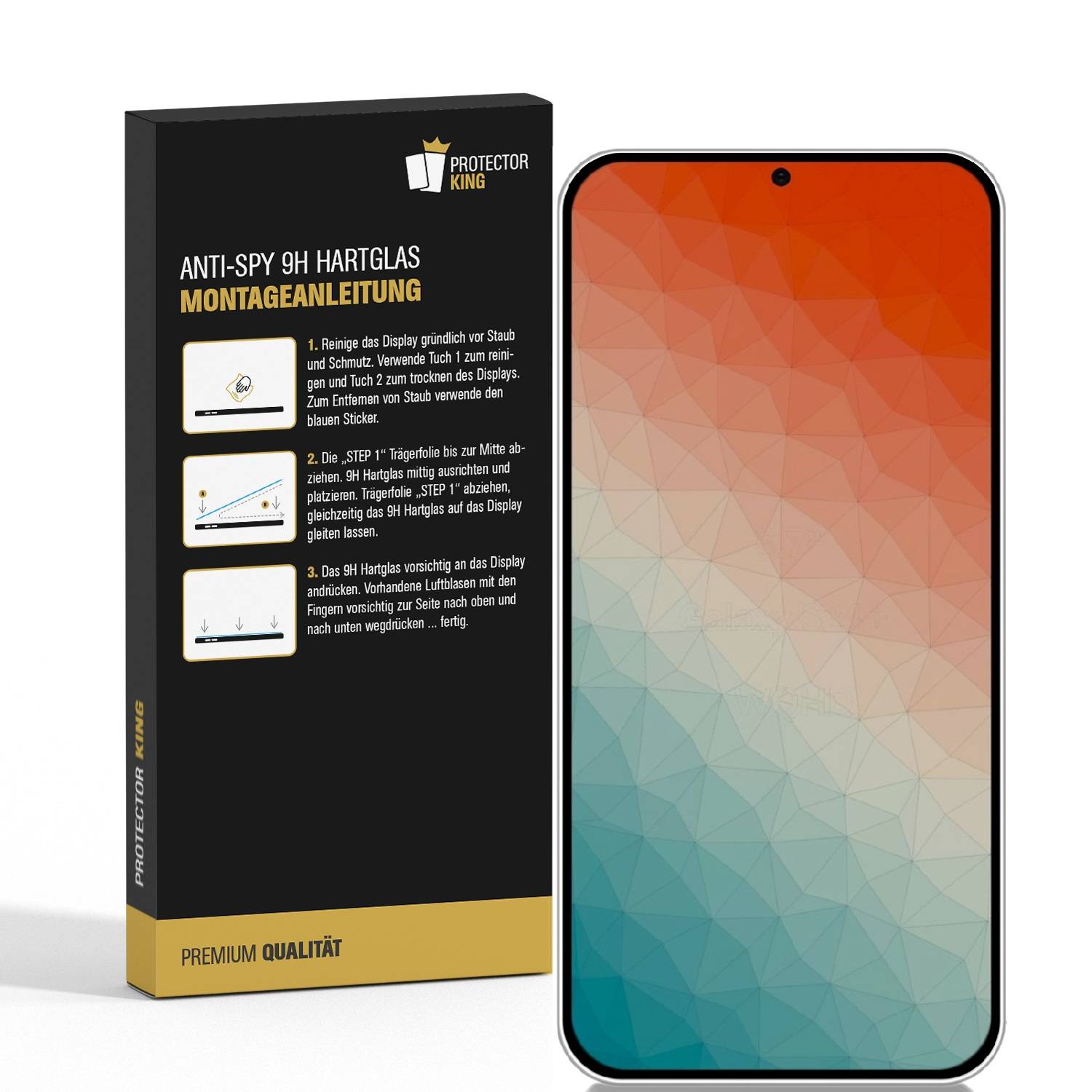 3x 9H Panzerglas für Samsung Galaxy A55 ANTI-SPY PRIVACY Displayschutz Schutzglas Panzerfolie Schutzfolie echtes Tempered Glass Screen-Protector