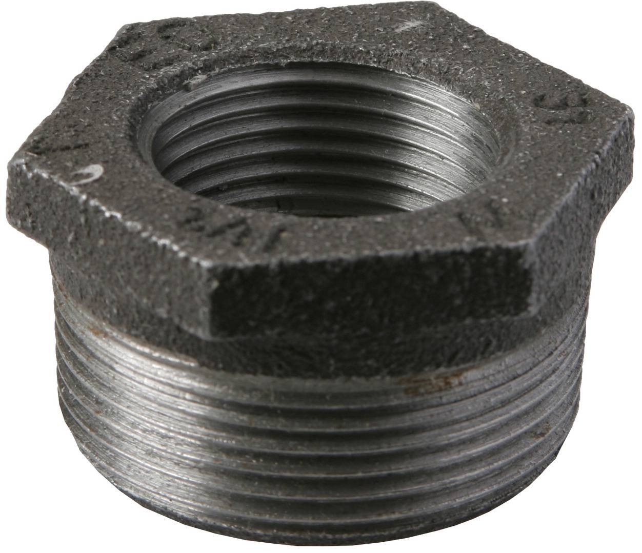 Temperguss Reduzierstück Nr. 241 schwarz 11/2"x1"