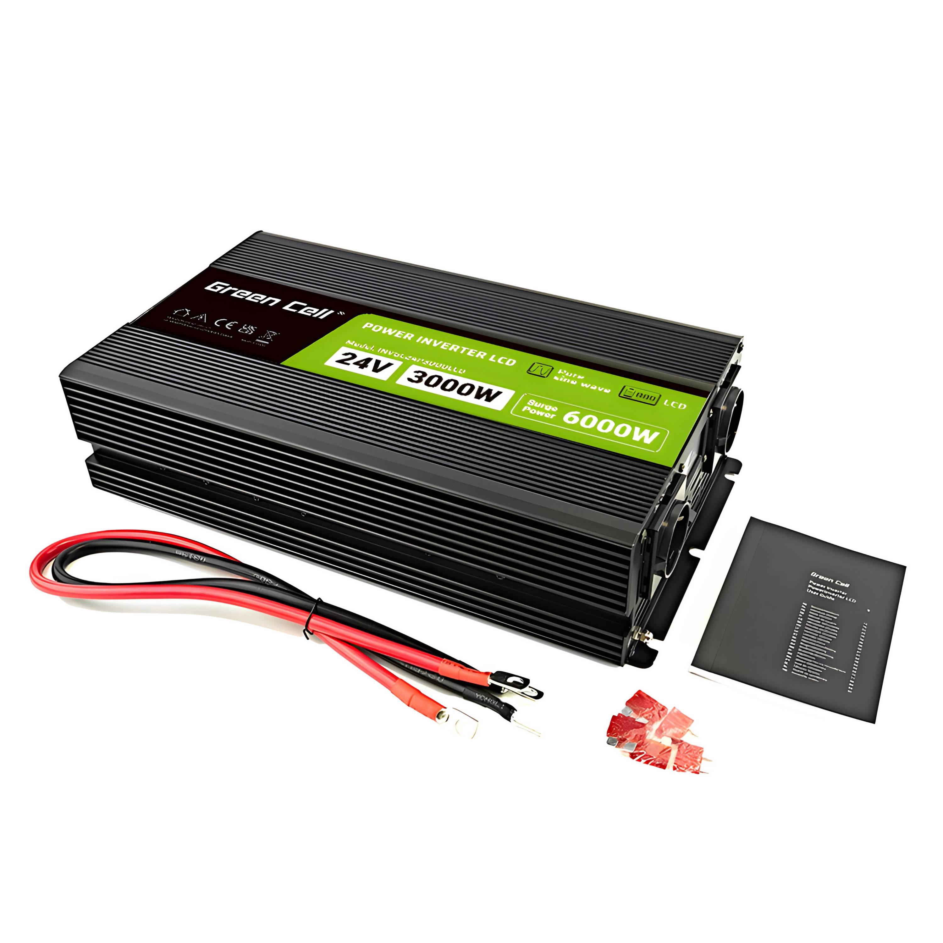 Wechselrichter LCD 24V 3000W 60000WPure Sine Wave mit Display