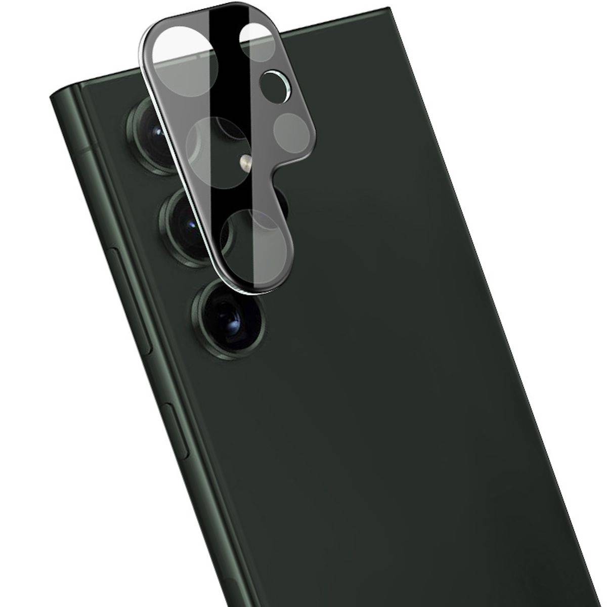 Für Samsung Galaxy S24 Ultra Schutzglas Kamera Komplettschutz Schwarz