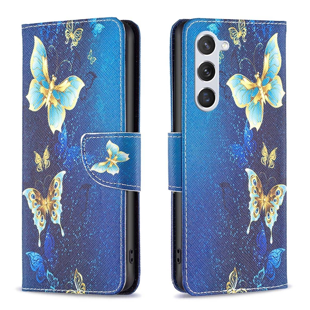 Für Samsung Galaxy S24 Kunstleder Wallet Tasche Hülle Book Motiv 3