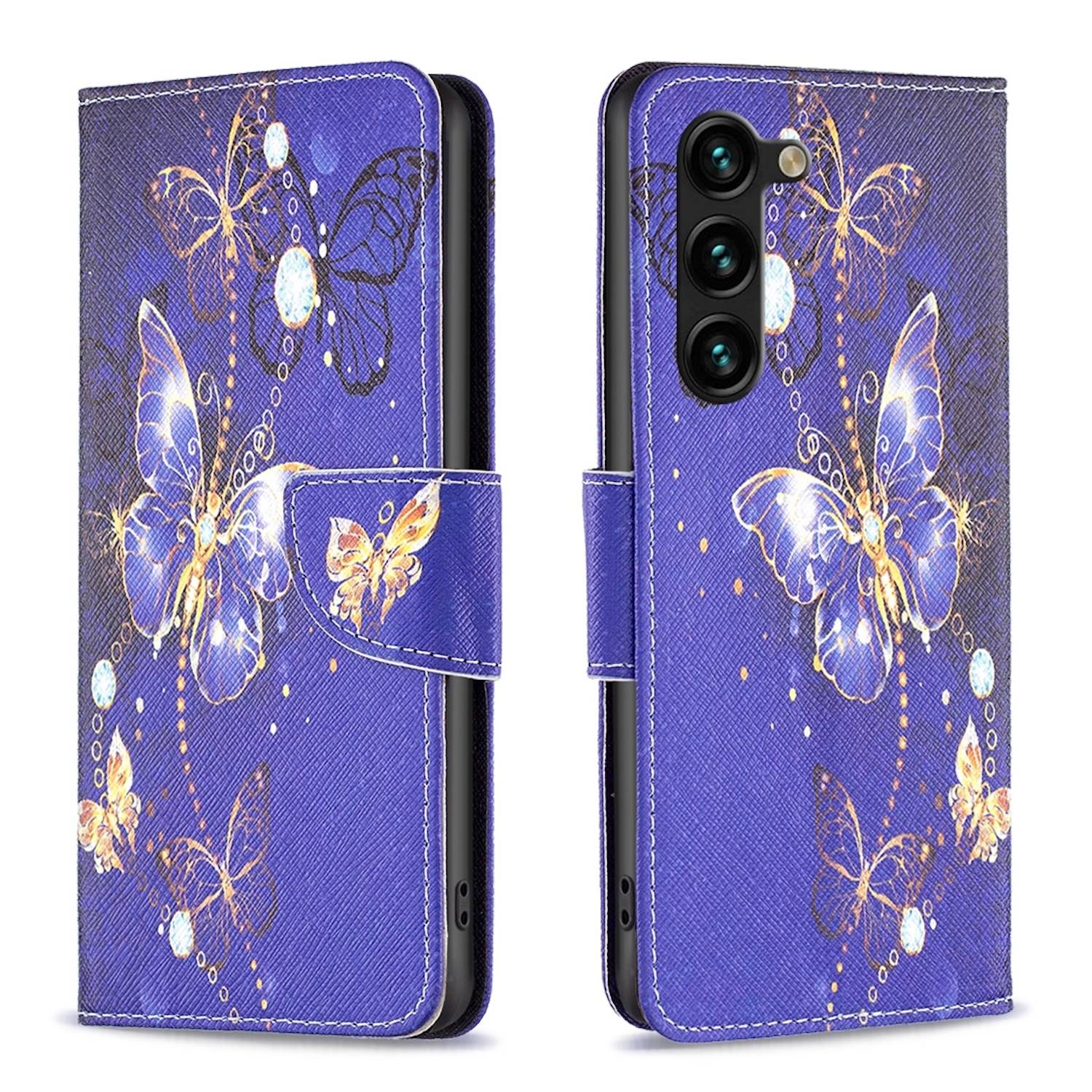 Für Samsung Galaxy S24 Plus Kunstleder Tasche Hülle Book Motiv 6 Case