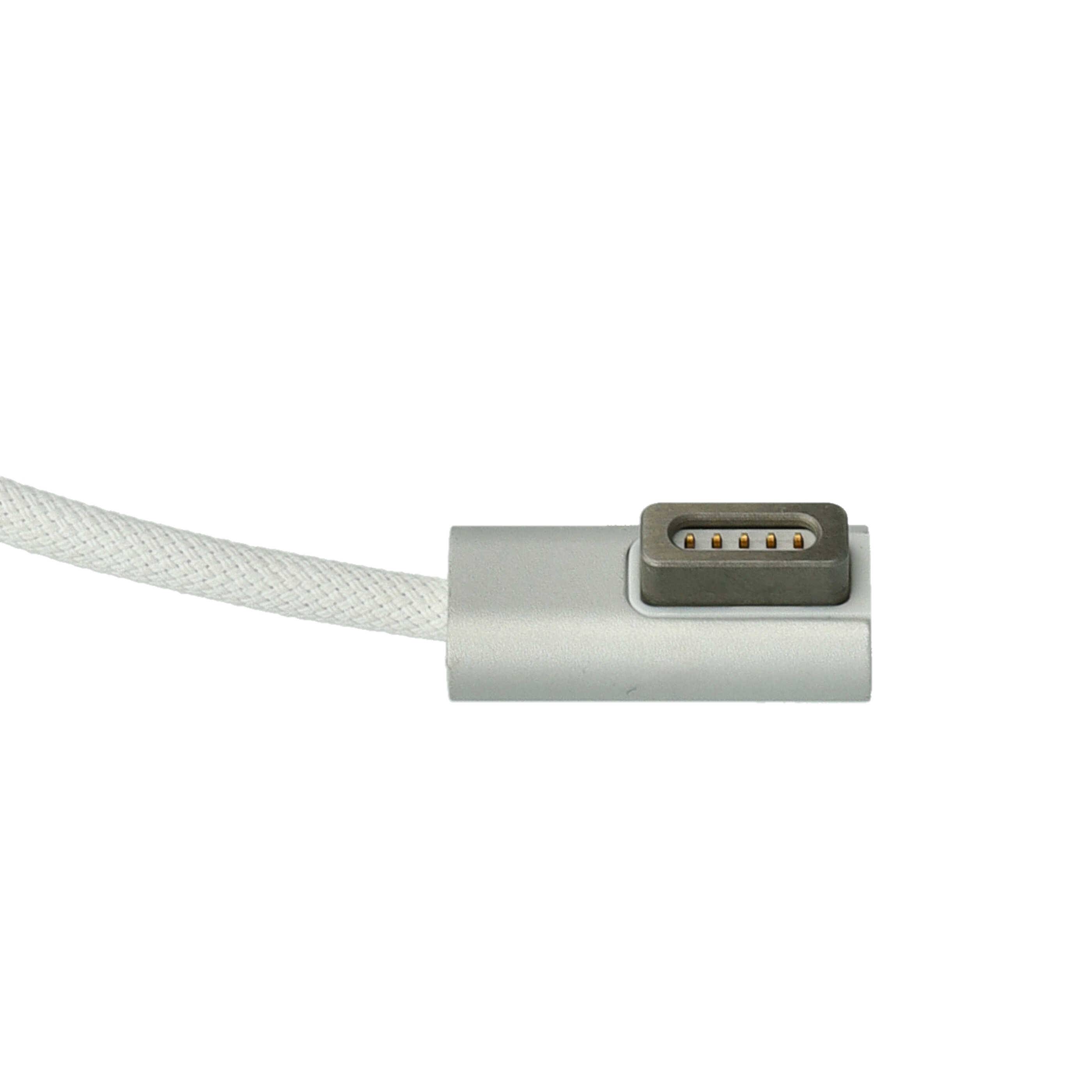 vhbw Adapterkabel USB Typ C auf MagSafe 1 kompatibel mit Apple Macbook Pro 15", 13" Notebook, Laptop - 170 cm, 100 W, Nylongewebe
