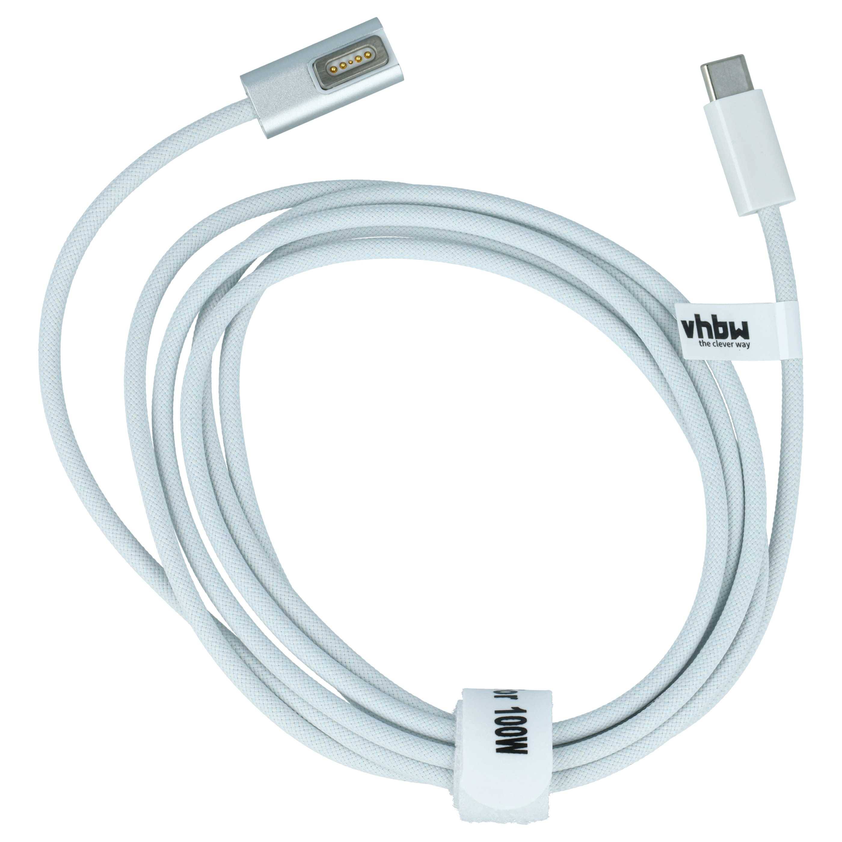 vhbw Adapterkabel USB Typ C auf MagSafe 1 kompatibel mit Apple MB062LL/B | MB062CH/A, MB063CH/A Notebook, Laptop - 170 cm, 100 W, Nylongewebe