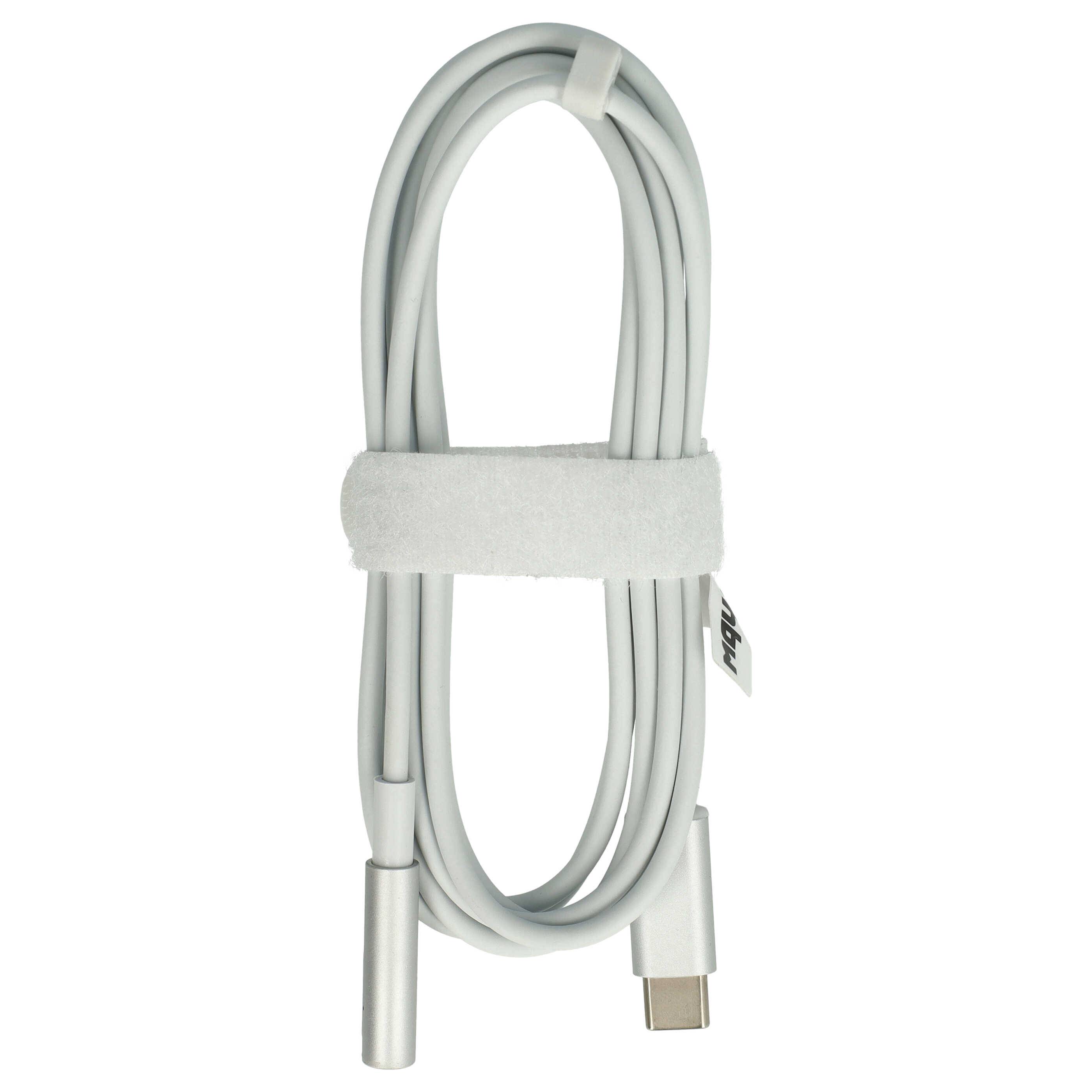 vhbw Adapterkabel USB Typ C auf MagSafe 1 kompatibel mit Apple A1369, A1342, A1374, A1370 Notebook, Laptop - 175 cm, 100 W, PVC
