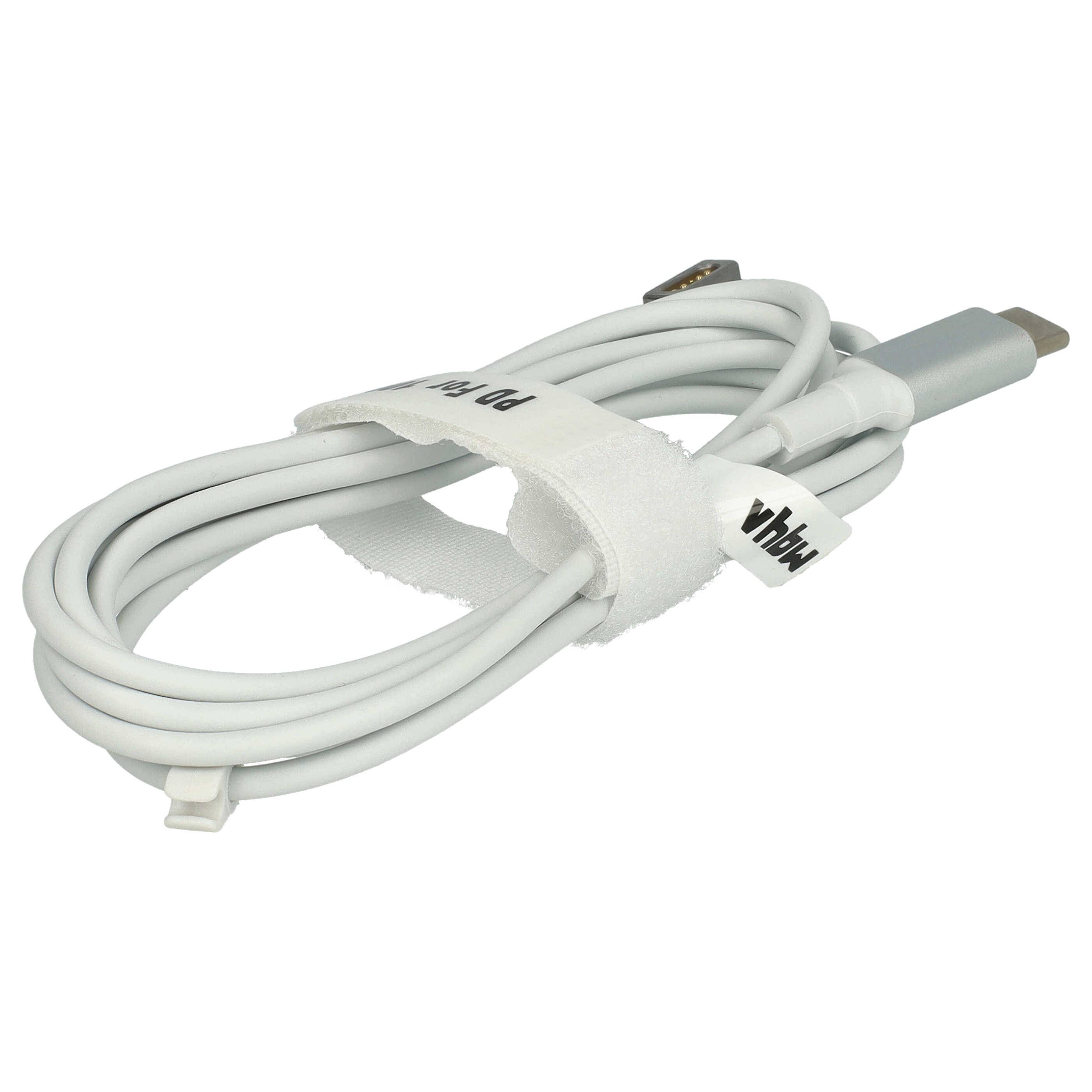 vhbw Adapterkabel USB Typ C auf MagSafe 1 kompatibel mit Apple MA892CH/A | MA701LL/ A Notebook, Laptop - 175 cm, 100 W, PVC