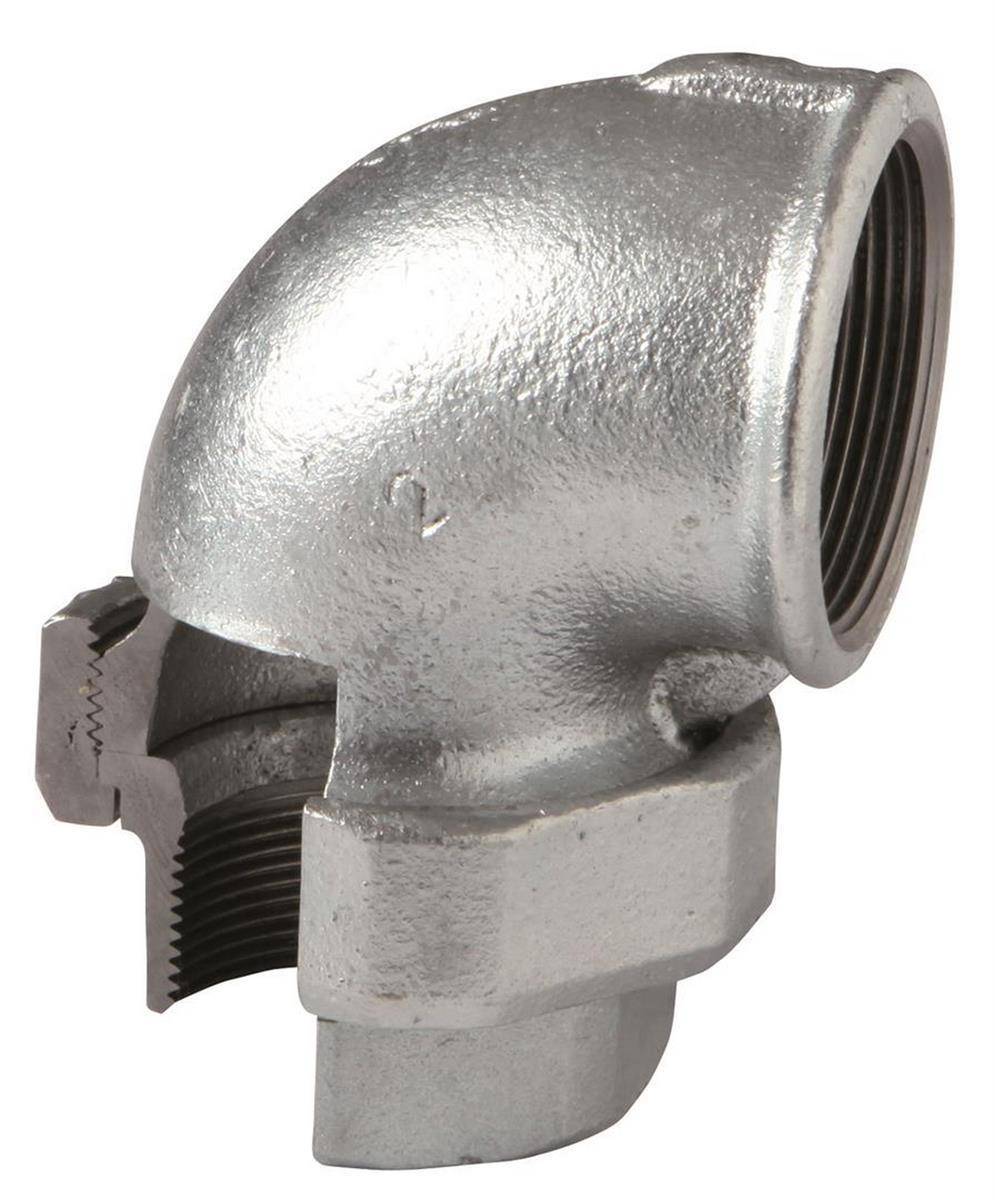 Atusa Temperguss Winkelverschraubung Nr. 95 verzinkt, I/I, flachdichtend 2