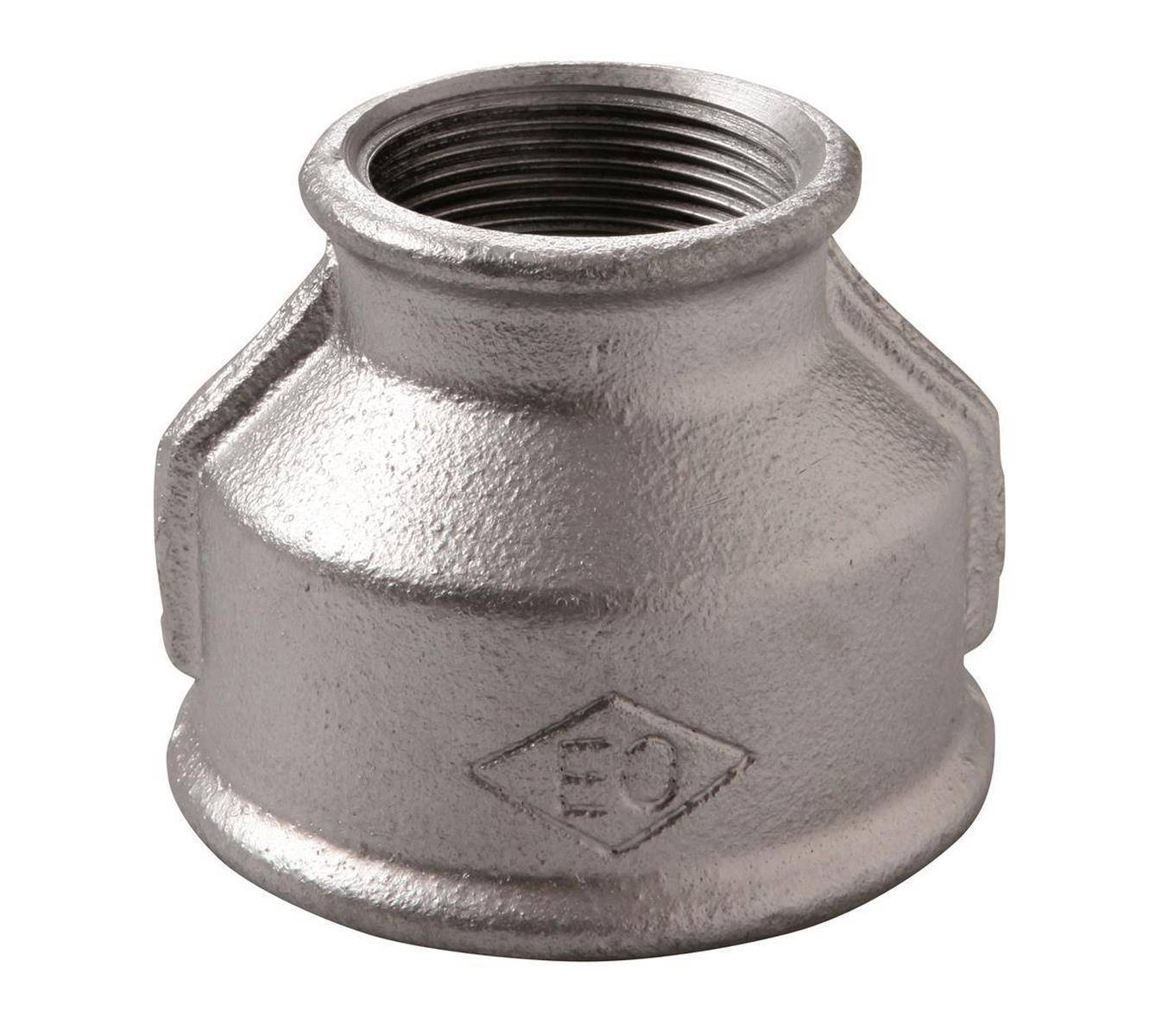 Atusa Temperguss Reduziermuffe Nr. 240 verzinkt 3/4 x 1/2