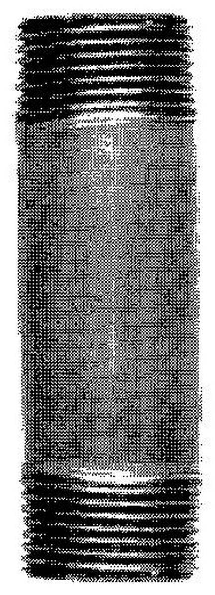 Atusa Temperguss Rohrdoppelnippel Nr. 23 schwarz, 1 1/2, 80 mm