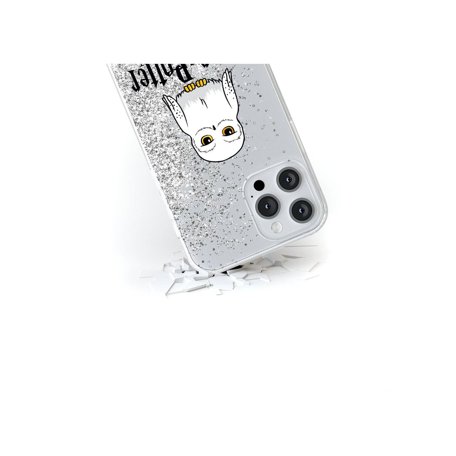 Handyhülle HarryPotter-070 Harry Potter Full Print Liquid Glitter Silber kompatibel mit Huawei P40 Lite E
