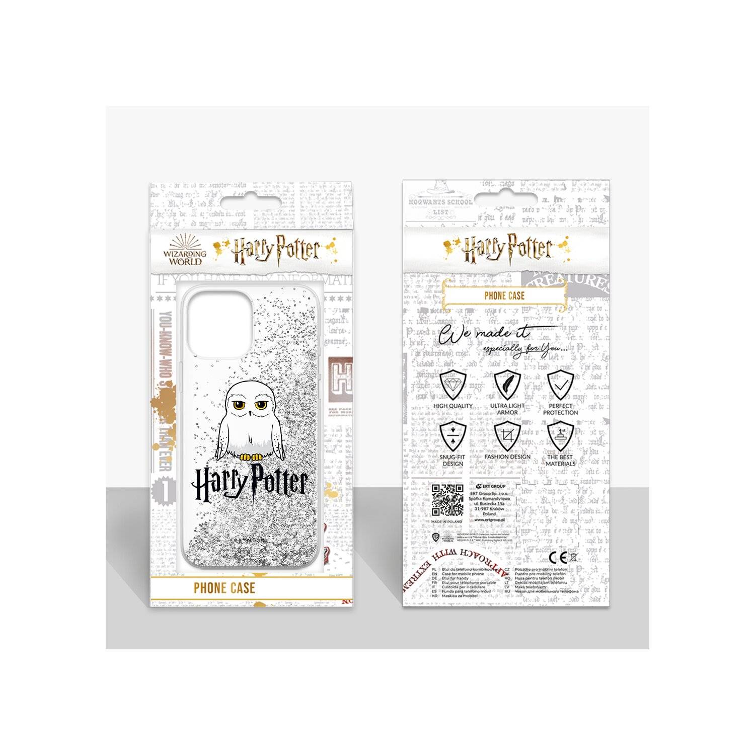 Handyhülle HarryPotter-070 Harry Potter Full Print Liquid Glitter Silber kompatibel mit Huawei P40 Lite E