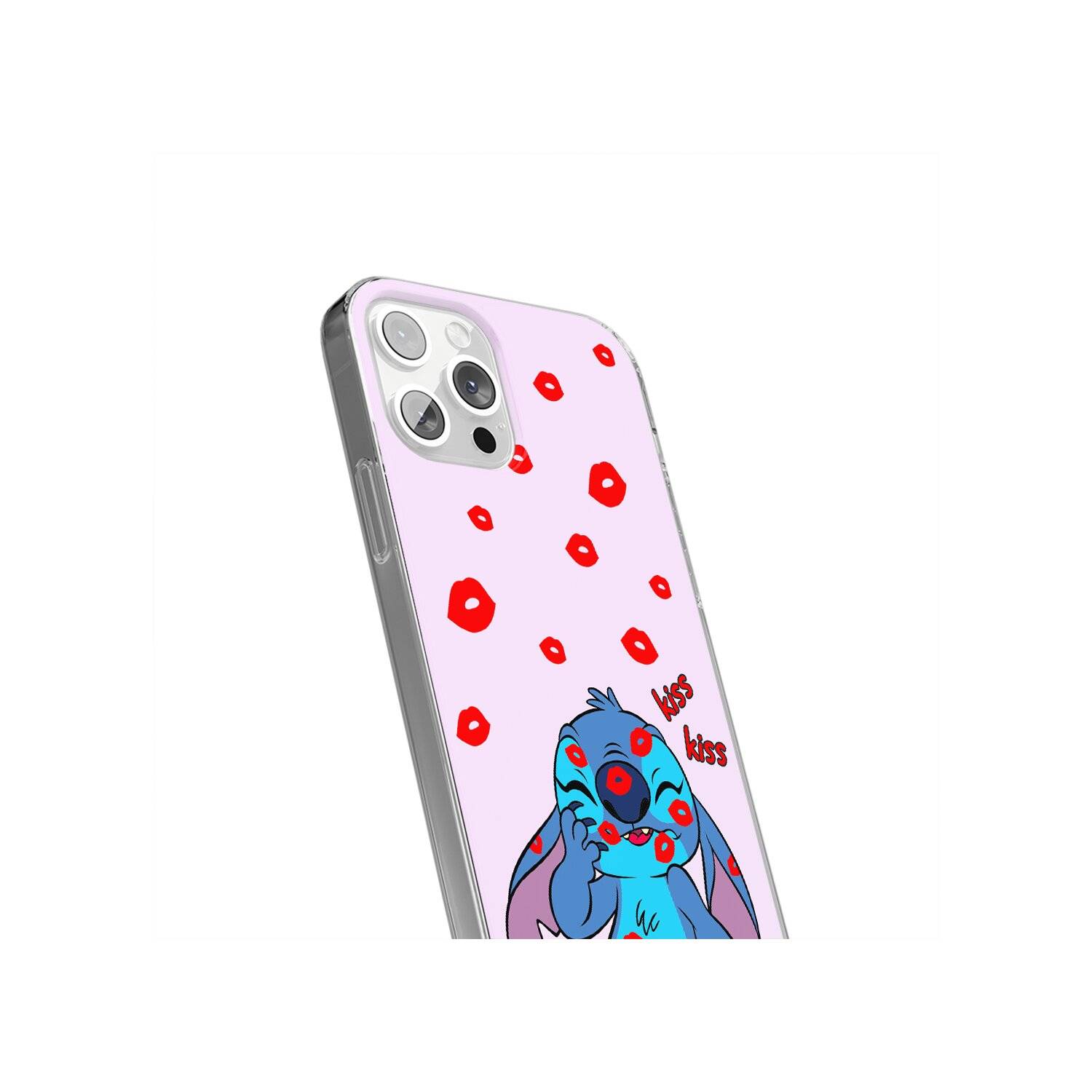 Handyhülle Stitch-017 Disney Full Print Pink kompatibel mit Samsung Galaxy A74 5G